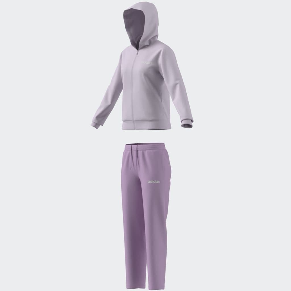 adidas Sportswear Trainingsanzug »W LINEAR TS« 2 Stk. tlg. Trainingsjacke mit Kapuze, Tracksuit