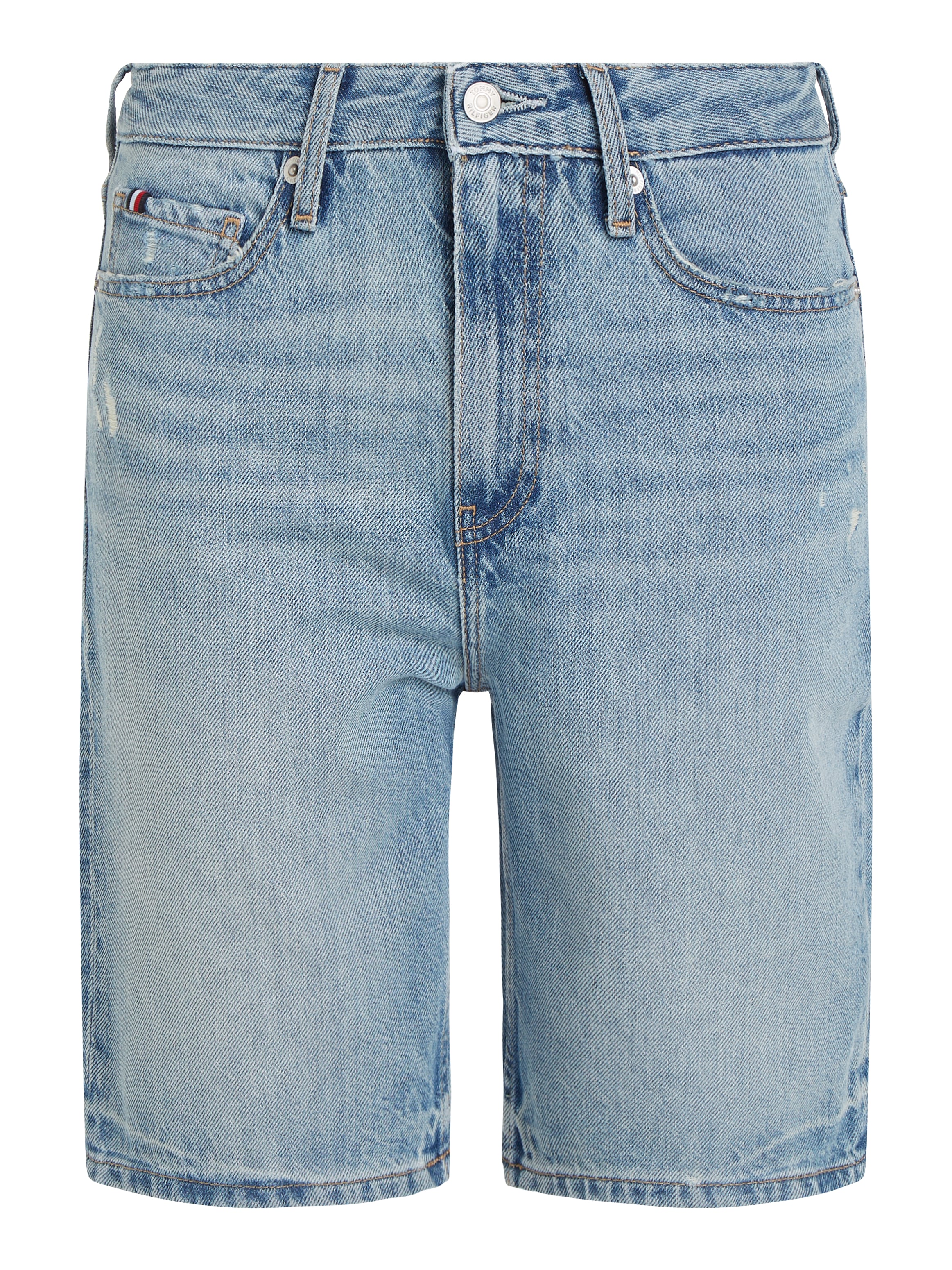 Tommy Hilfiger Shorts »DNM SLIM SHORT HW ASH WRN«, in heller Waschung