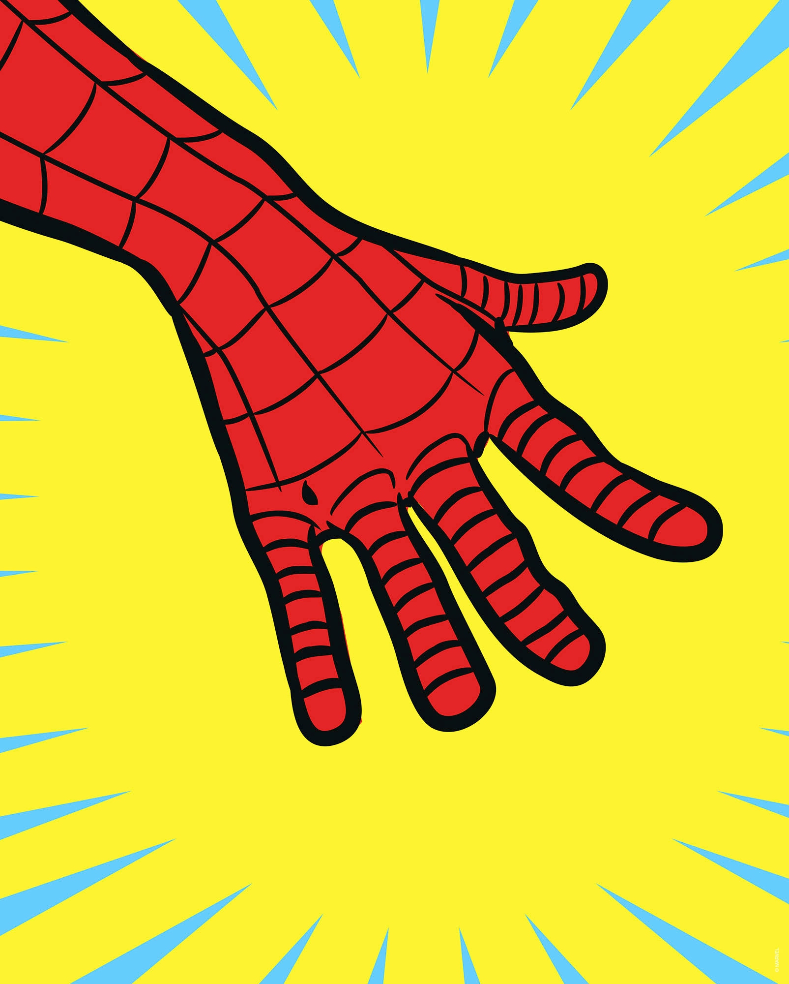 Wandbild »Marvel PowerUp Spider-Man Hand«, (1 St.), Deutsches Premium-Poster...