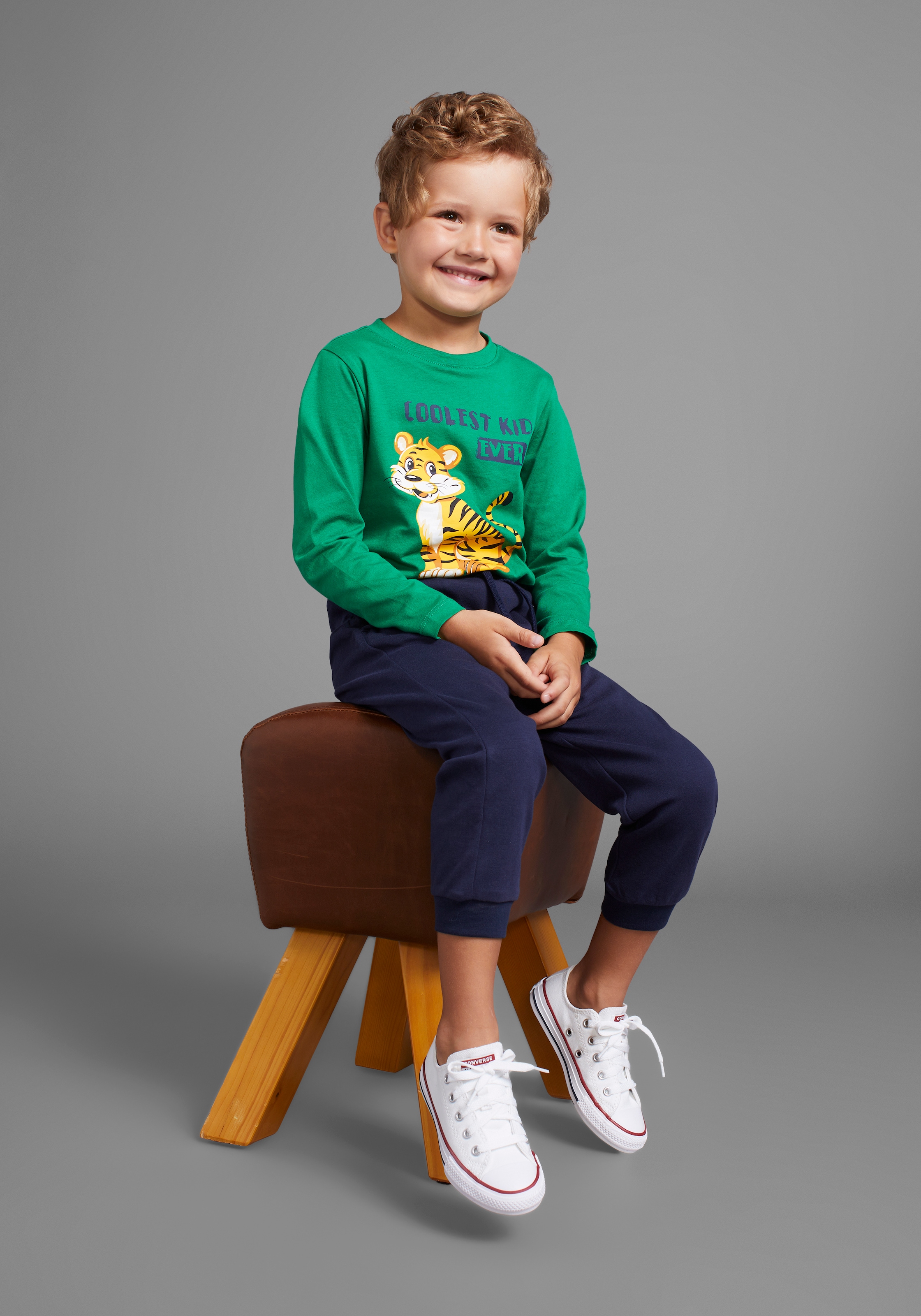 KIDSWORLD Shirt & Hose »2tlg. Set: Langarm-Shirt und Hose«, TIGER - Print