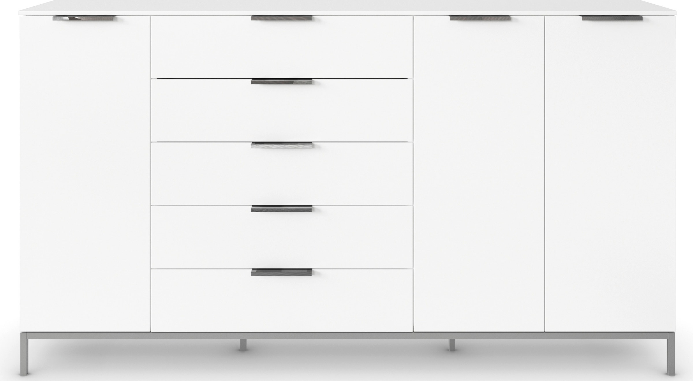 rauch Kombikommode »Kommode Türkommode Sideboard Kombikommode FLIPP«, (Breite 200 cm mit 4 Einlegeböden), 3-türig mit 5 Schubladen und Soft-Close-Funktion