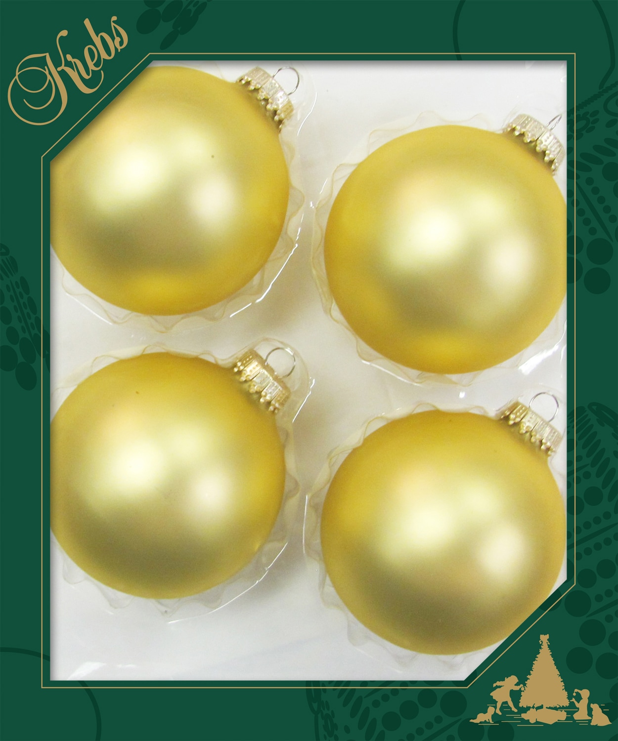 Krebs Glas Lauscha Weihnachtsbaumkugel »CBK78217, Weihnachtsdeko, Christbaumschmuck, Christbaumkugeln Glas«, (Set, 4 St.)