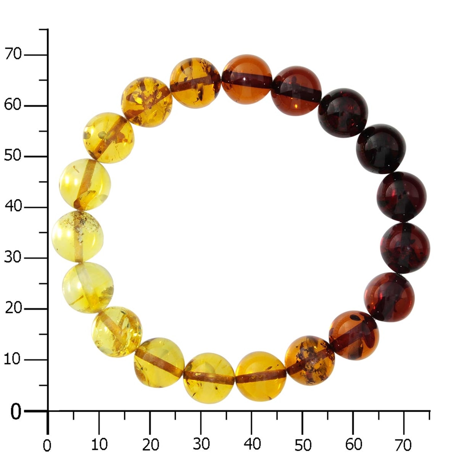 OSTSEE-SCHMUCK Armband »- Kugel 10 mm - Bernstein -,«