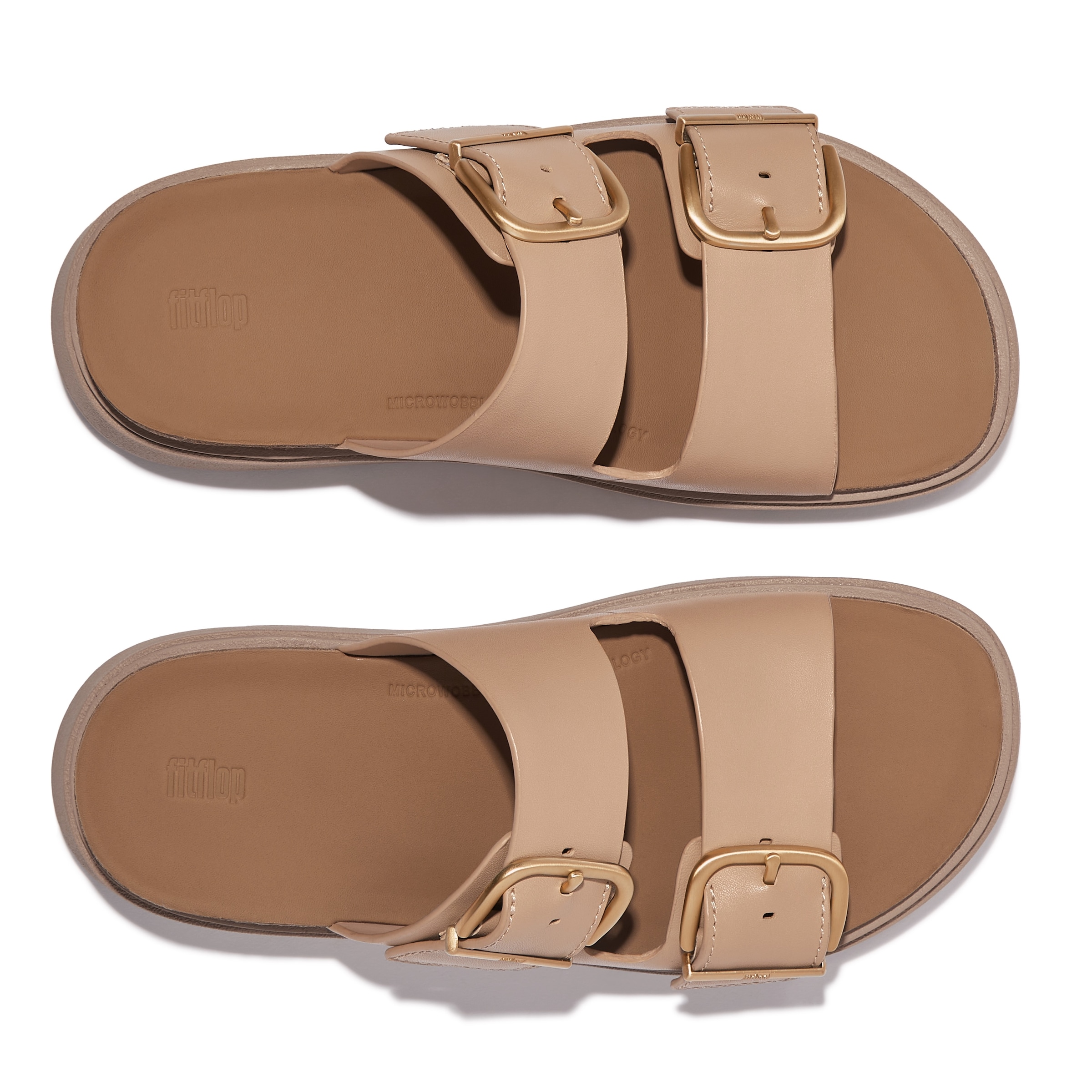 Fitflop Pantolette »GEN-FF«, Keilabsatz, Sommerschuh, Schlappen mit Microwobbleboard-Innensohle