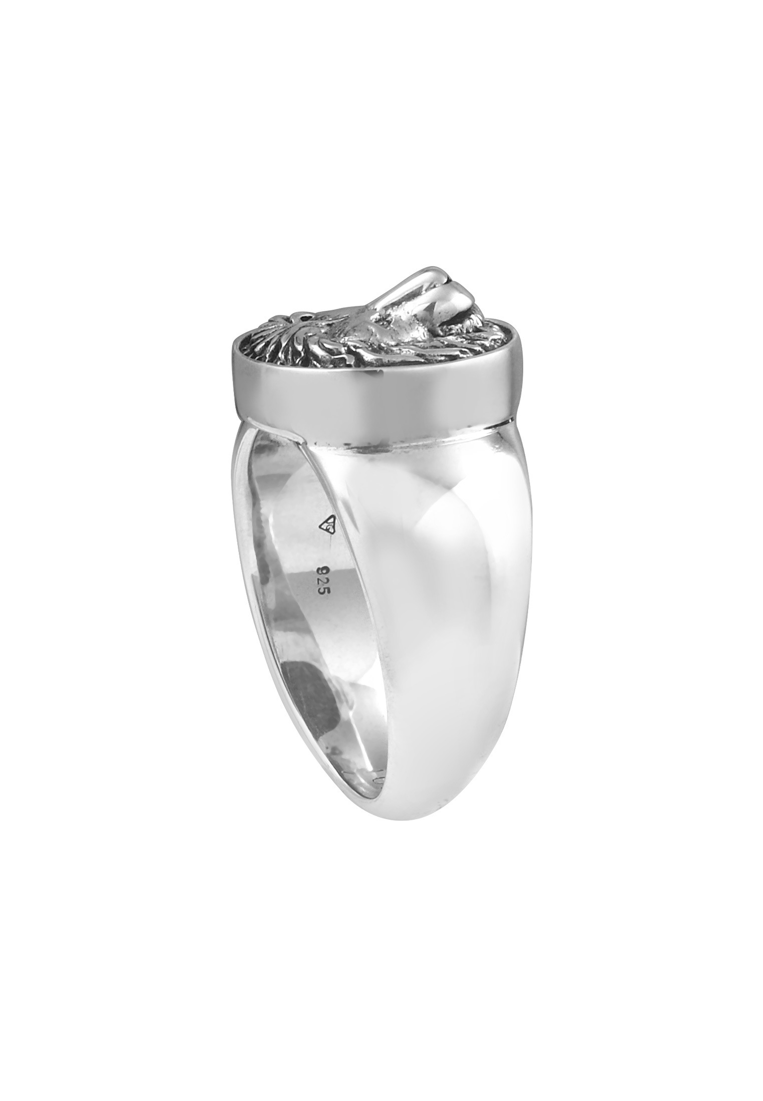 Kuzzoi Siegelring »Ring Herren Siegelring Löwe Prächtig 925 Silber«