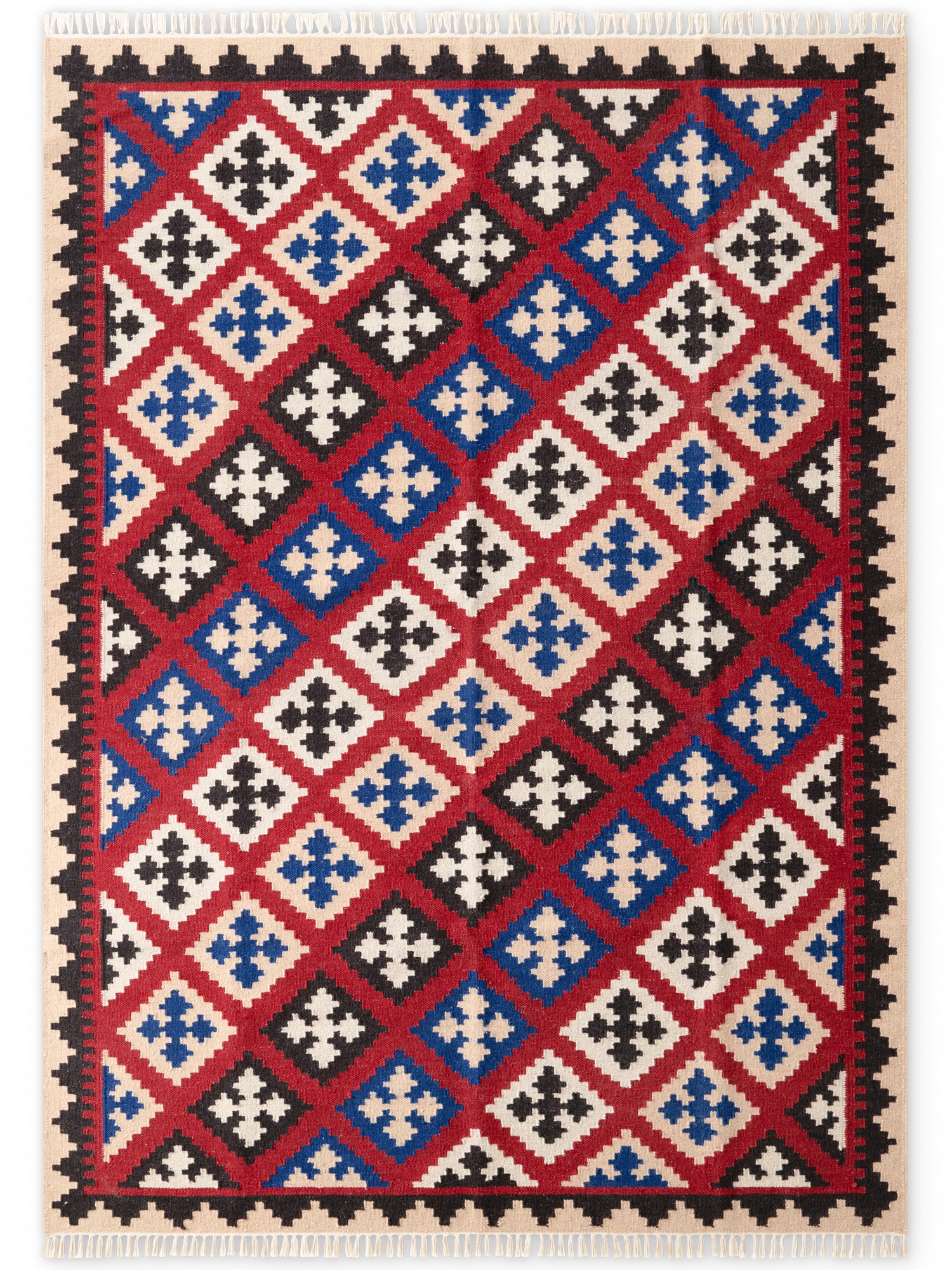 HANSE Home Teppich »Kelim Rami«, rechteckig, 3 mm Höhe, Wolle, Baumwolle, Natur, Handgewebt, orientalisch, Boho, traditionell