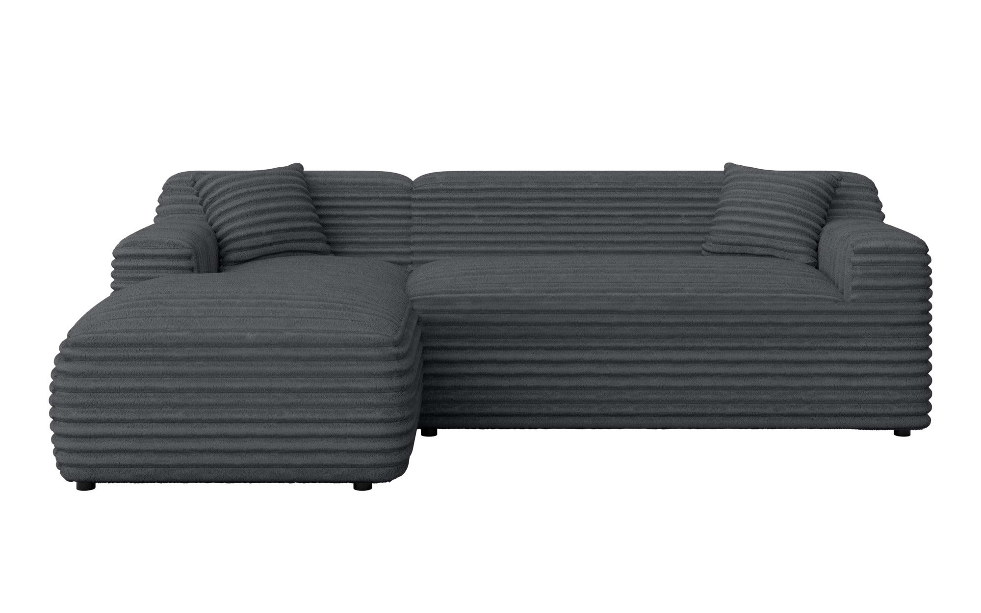 Home affaire Ecksofa »LILLIANA Designsofa, L-Form mit Recamiere rechts/links bestellbar«, L-Form mit Wellenunterfederung, Maße B/T/H: 256/160/76 cm