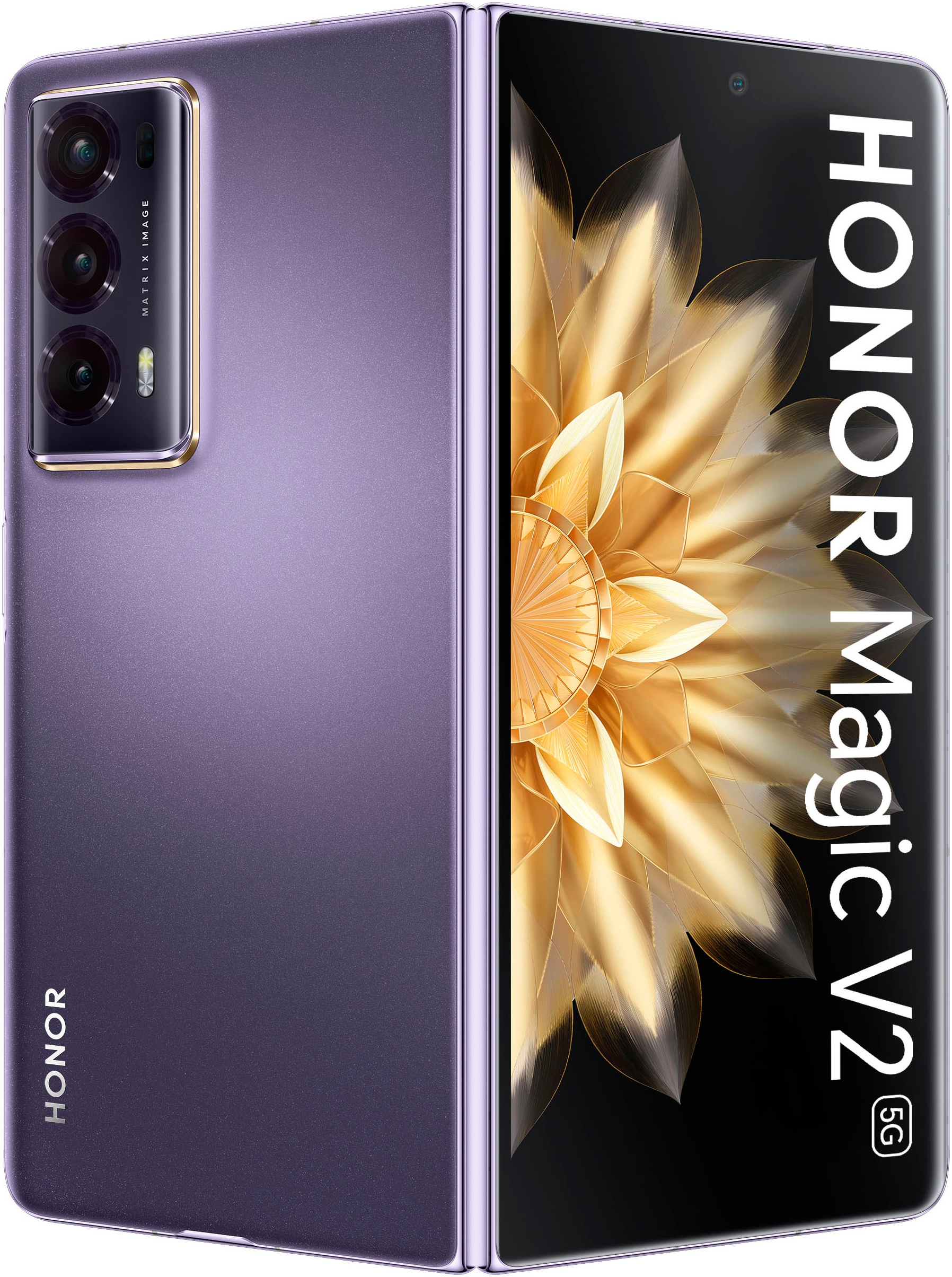 Honor Smartphone »HONOR Magic V2«, lila, 20,11 cm/7,92 Zoll, 50 MP Kamera