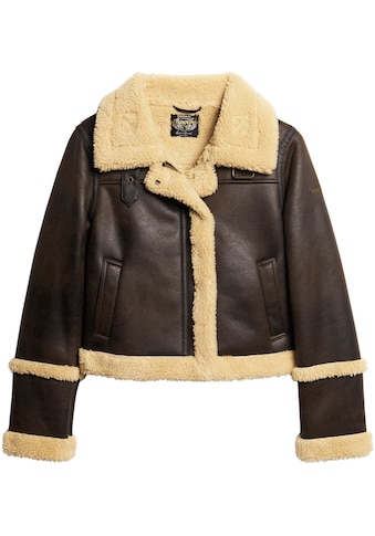 Lederimitatjacke »FAUX SHEARLING CROP JACKET«