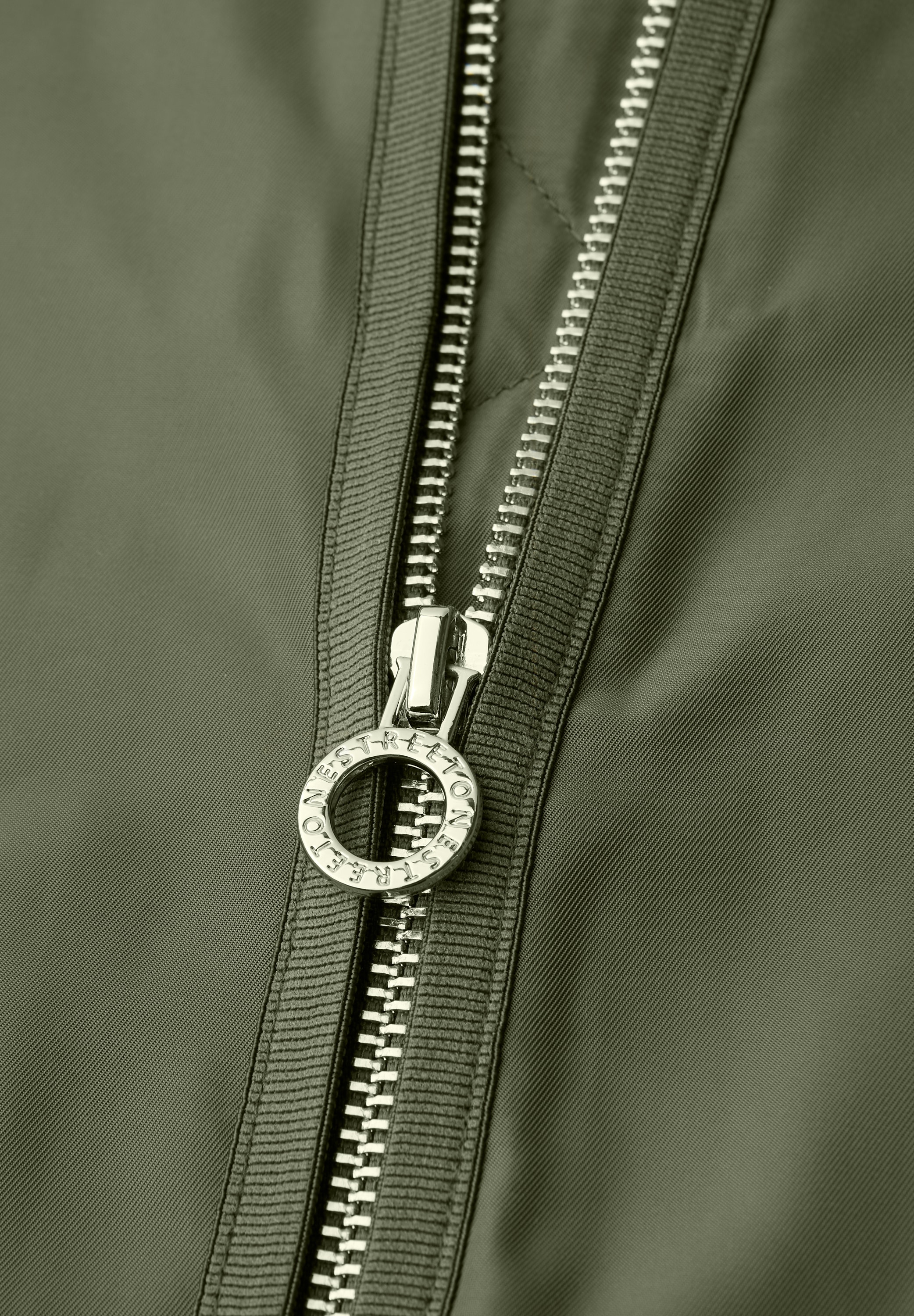 STREET ONE Langjacke ohne Kapuze bequeme Passform, 2‑Wege‑Reißverschluss