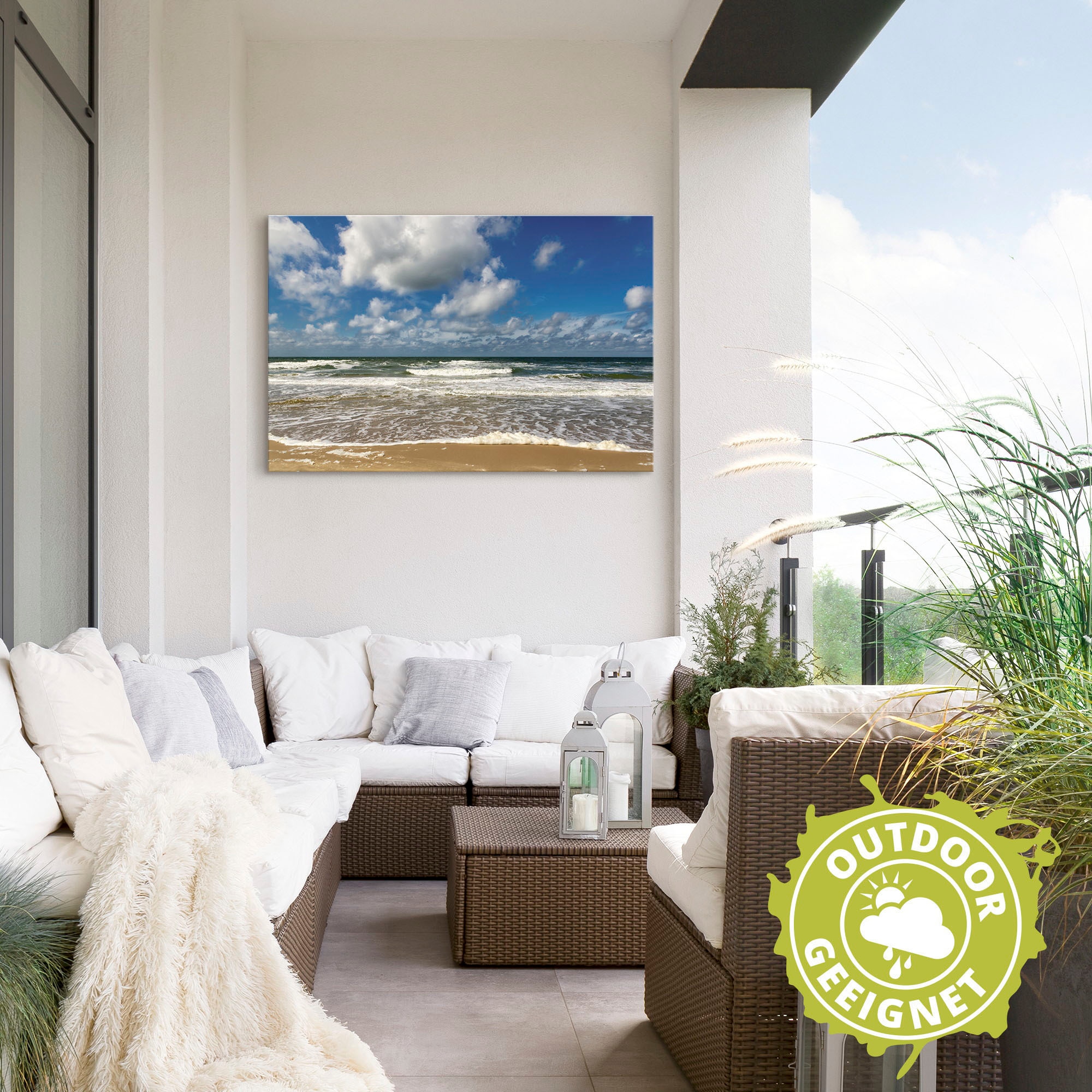Artland Wandbild »Meeresblick Strand Paal«, Strandbilder, (1 St.), als Alubild, Outdoorbild, Poster, Wandaufkleber in verschied. Größen
