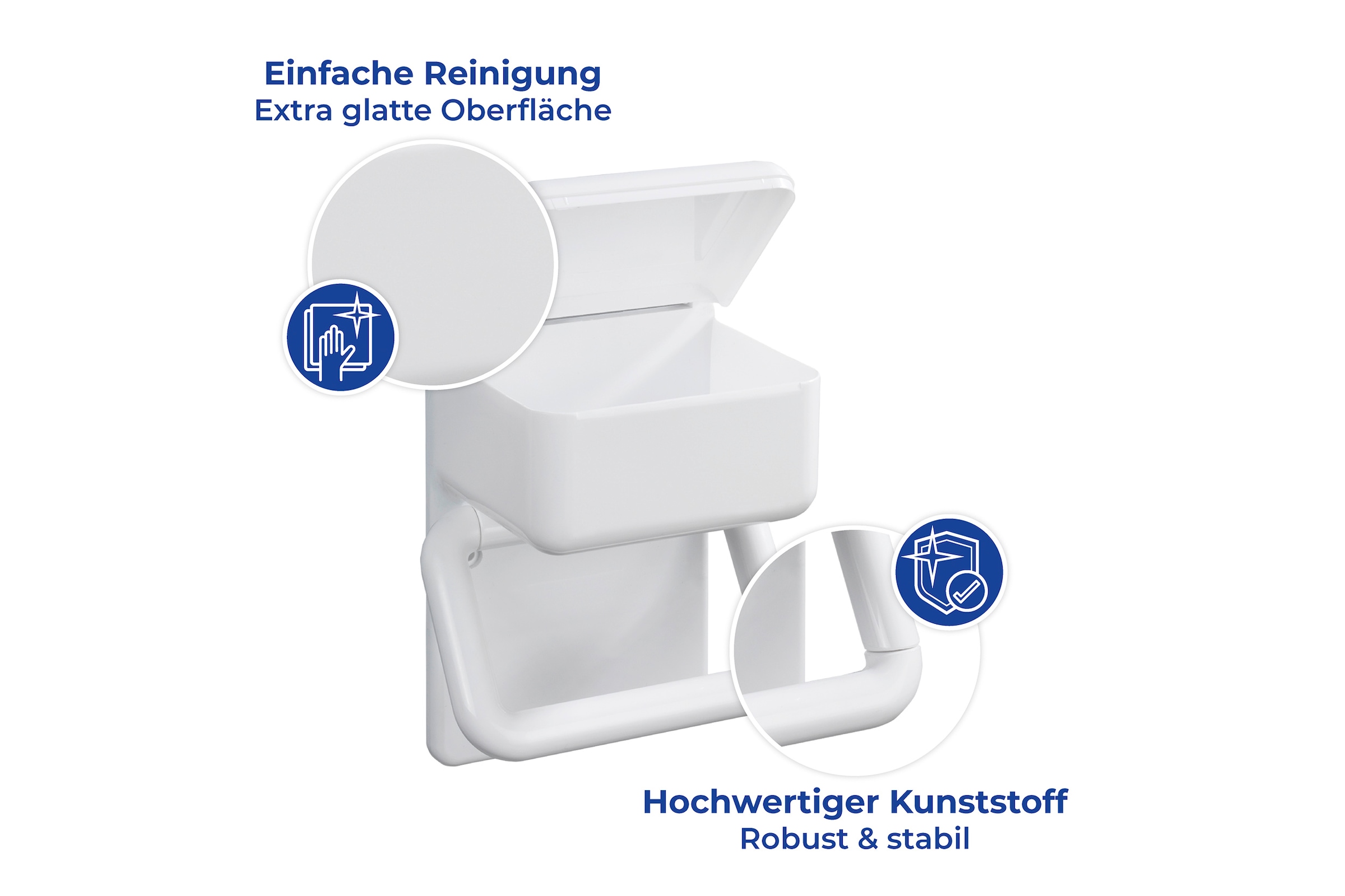 Maximex Toilettenpapierhalter »2 in 1«, mit Ablage für feuchte  Toilettentücher online kaufen | mit 3 Jahren XXL Garantie | Handtuchhaken