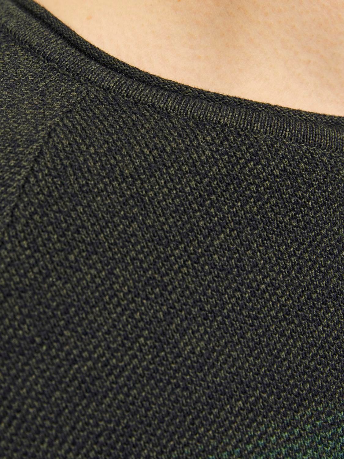 Jack & Jones Rundhalspullover »JJEHILL KNIT CREW NECK NOOS«, aus Strukturstrick