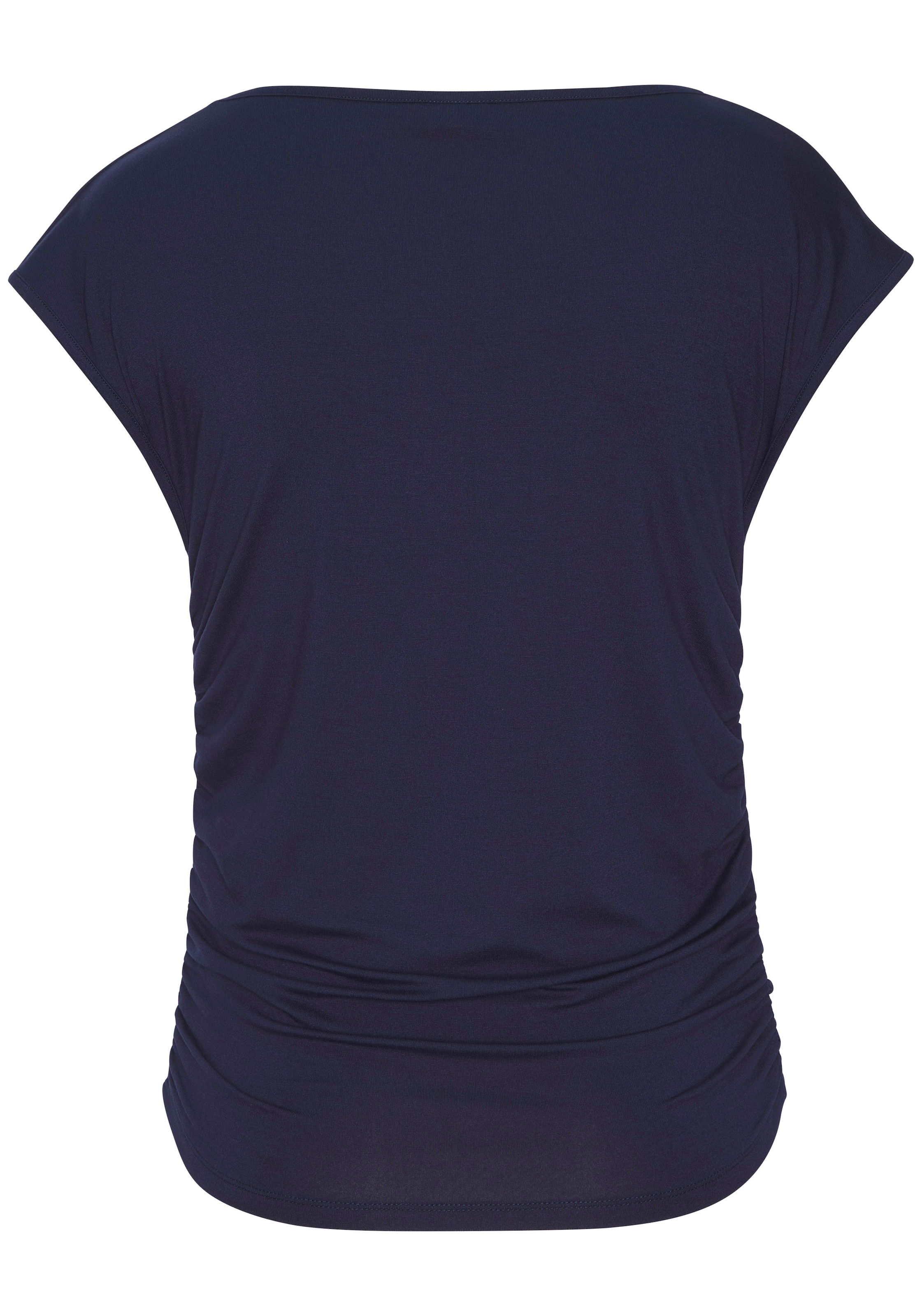 Vivance T-Shirt mit seitlicher Raffung, Jerseyshirt, Basic