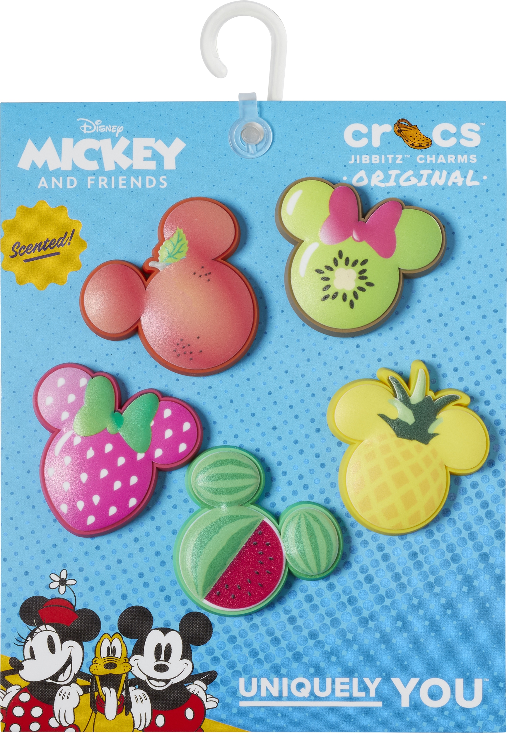 Crocs Schuhanstecker »Jibbitz™ Mickey and Friends Foodie«, (Set, 5 tlg., Kein Spielzeug. Nicht für Kinder unter 3 Jahren geeignet), mit verschiedenen Motiven