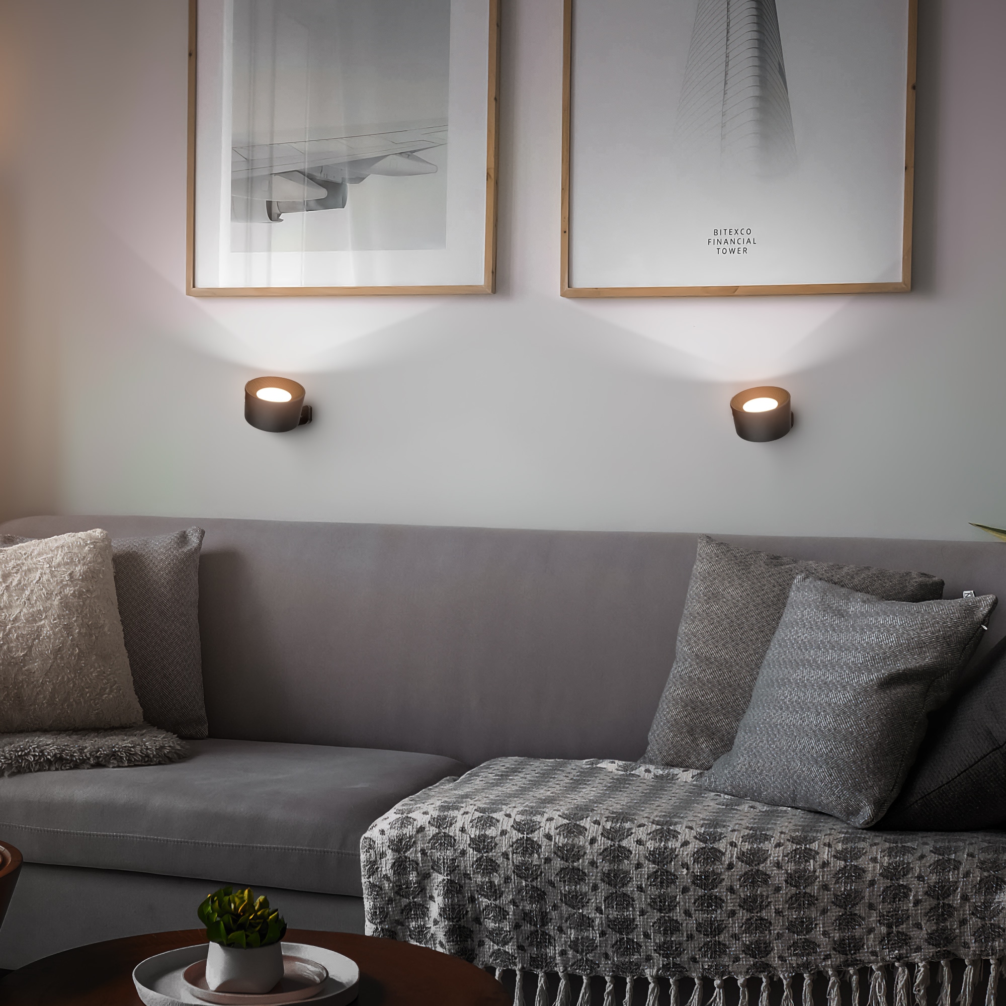 B.K.Licht LED Wandleuchte »BKL1597 Magnetische Akku Wandlampe, 3-Stufen Dimmer, mit USB-C« LED-Modul 1 Stk. Tageslichtweiß CCT-Funktion, 150Lm, 2W, 14h Leuchtdauer, 4,5 x 8 x 9,5 cm, Schwarz