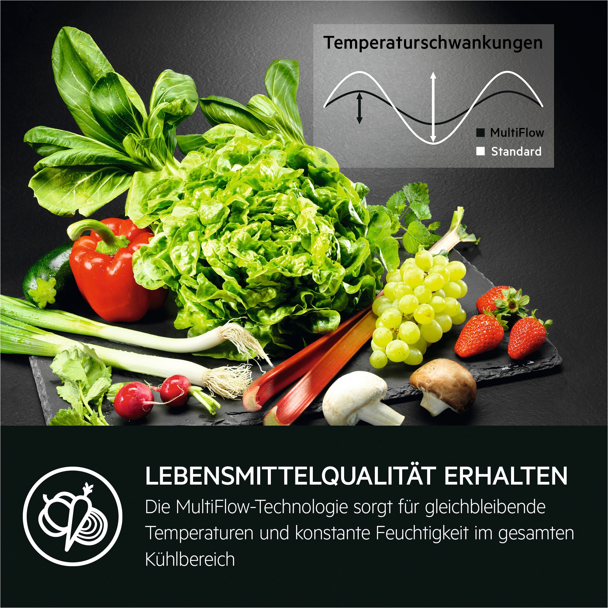 AEG Einbaukühlgefrierkombination Serie 7000 »TSC7M183EC«, 245 Liter, GreenZone-Vitamine bleiben erhalten, NoFrost, Festtür