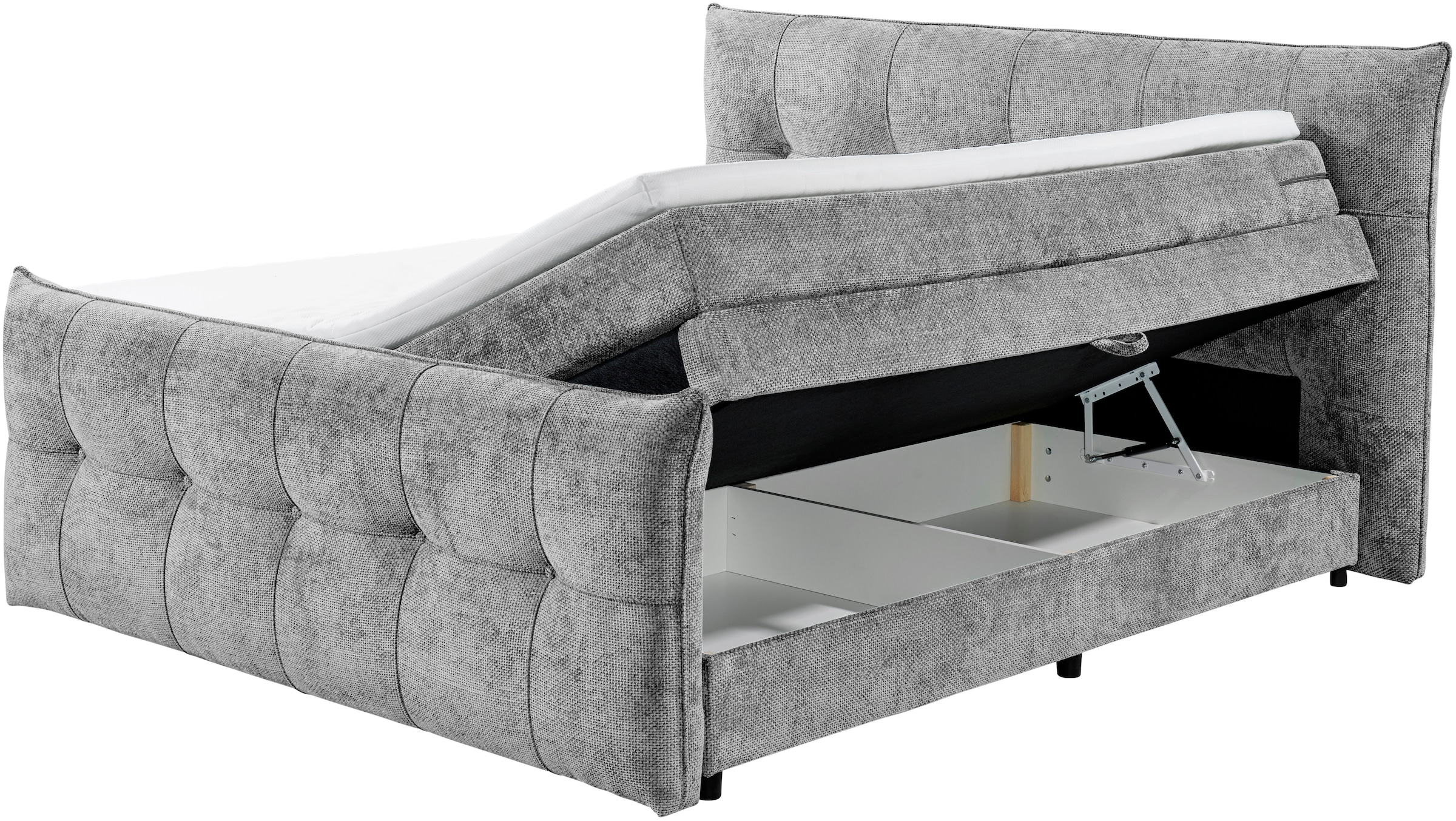 ED EXCITING DESIGN Boxspringbett »Gallina«, mit Bettkasten, inkl. Topper