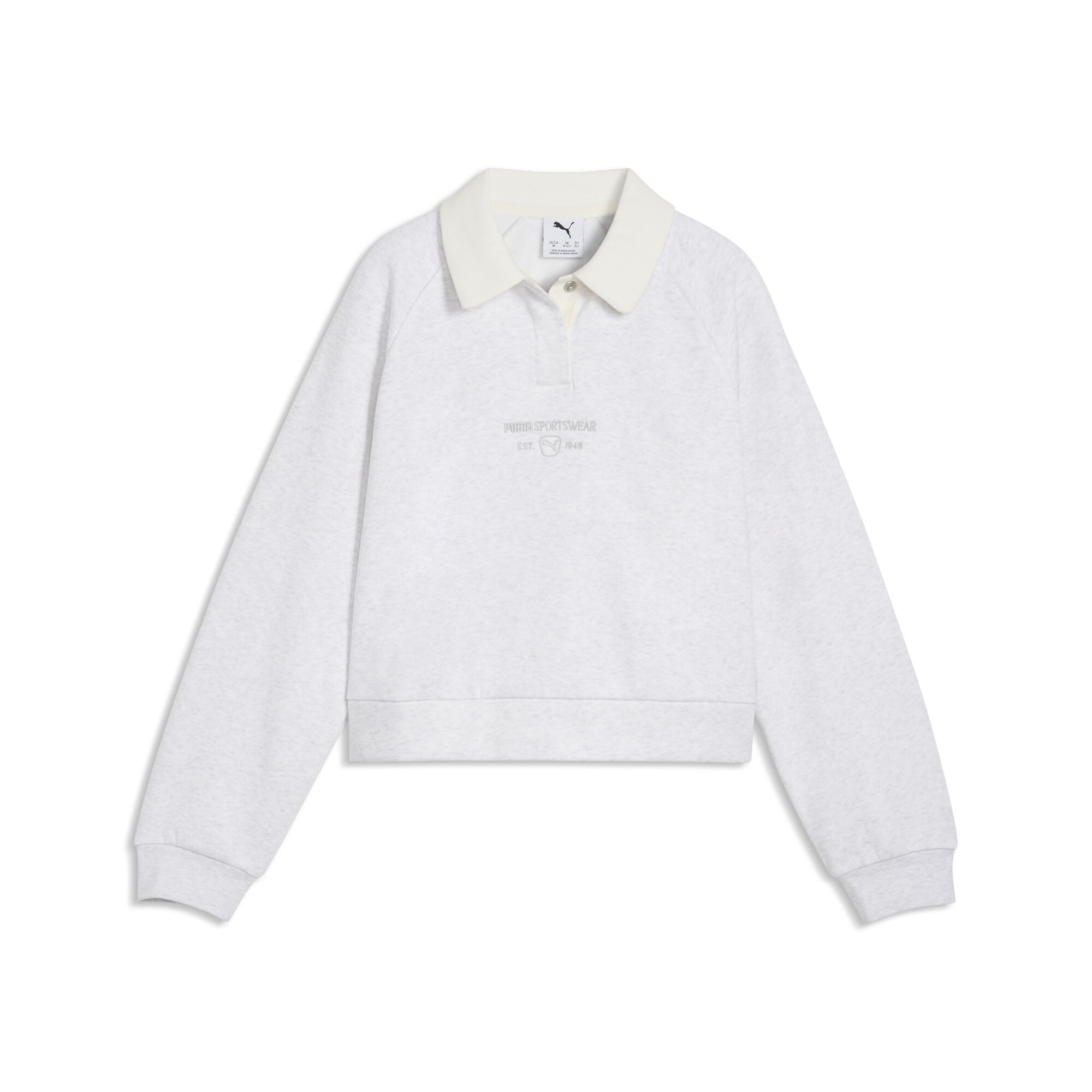 PUMA Sweatshirt »CLASS RELAXED SHORT LENGHT LONGSLEEVE POLO FL G«, normaler Kragen, langärmlig, für Jugendliche
