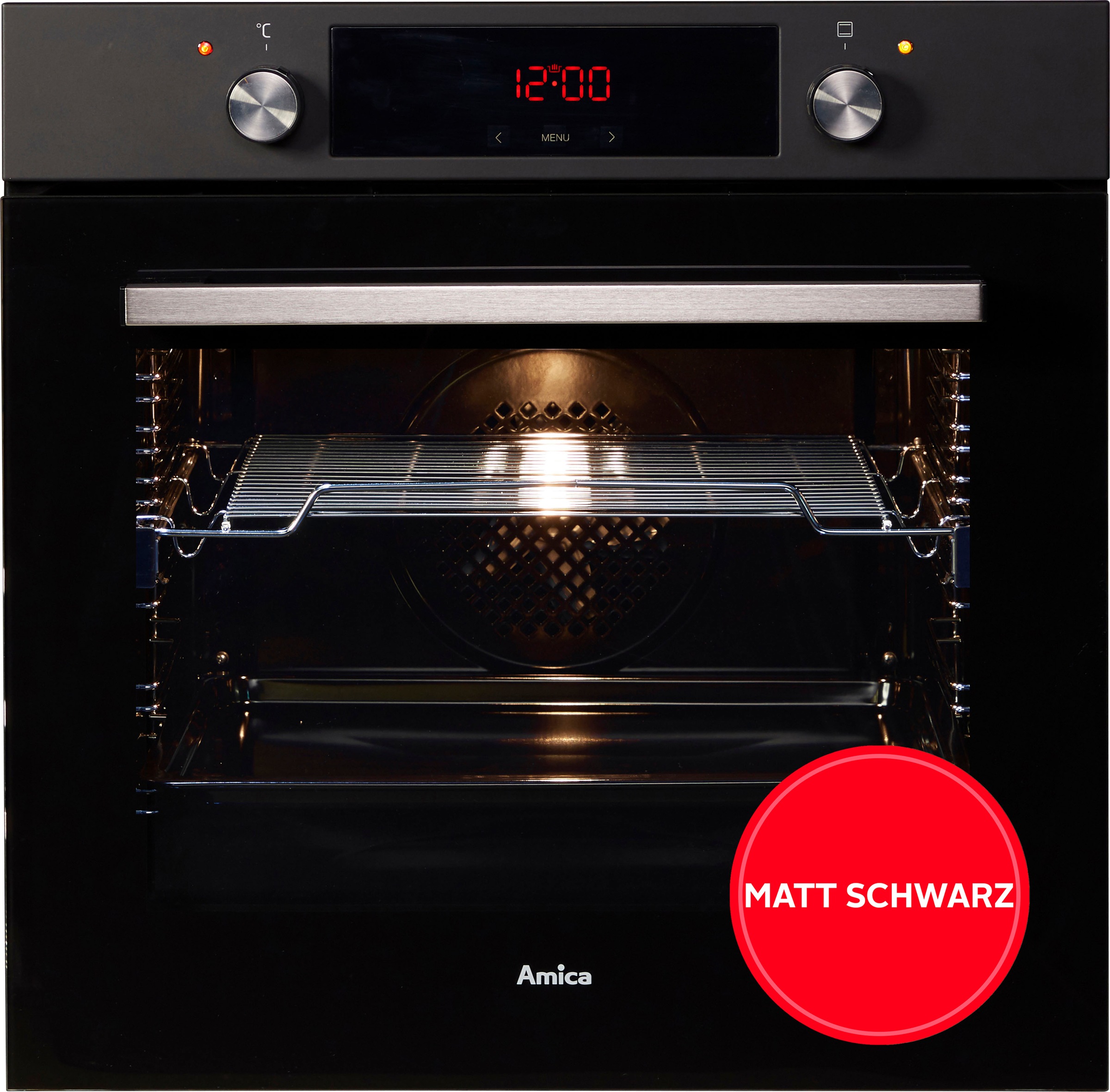 Amica Backofen "EBX 943 610 SM" mit 1-fach-Teleskopauszug mit Steam Clean Großer Garraum, sichere Bedienung und einfache Reinigung beim Backen