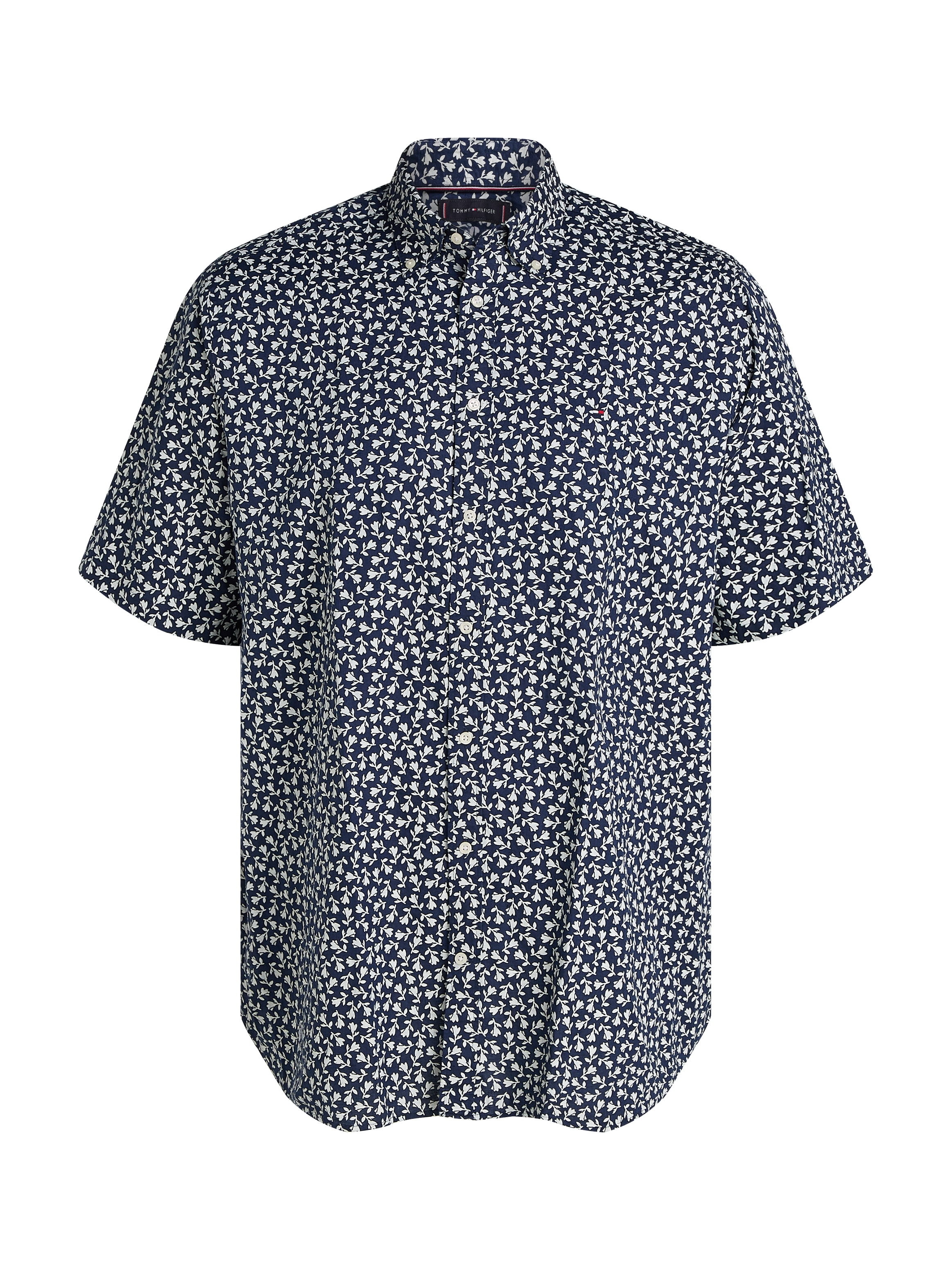 Tommy Hilfiger Big & Tall Kurzarmhemd »BT-LINEN BLEND MPRINT«, mit Allover-Print, Große Größen