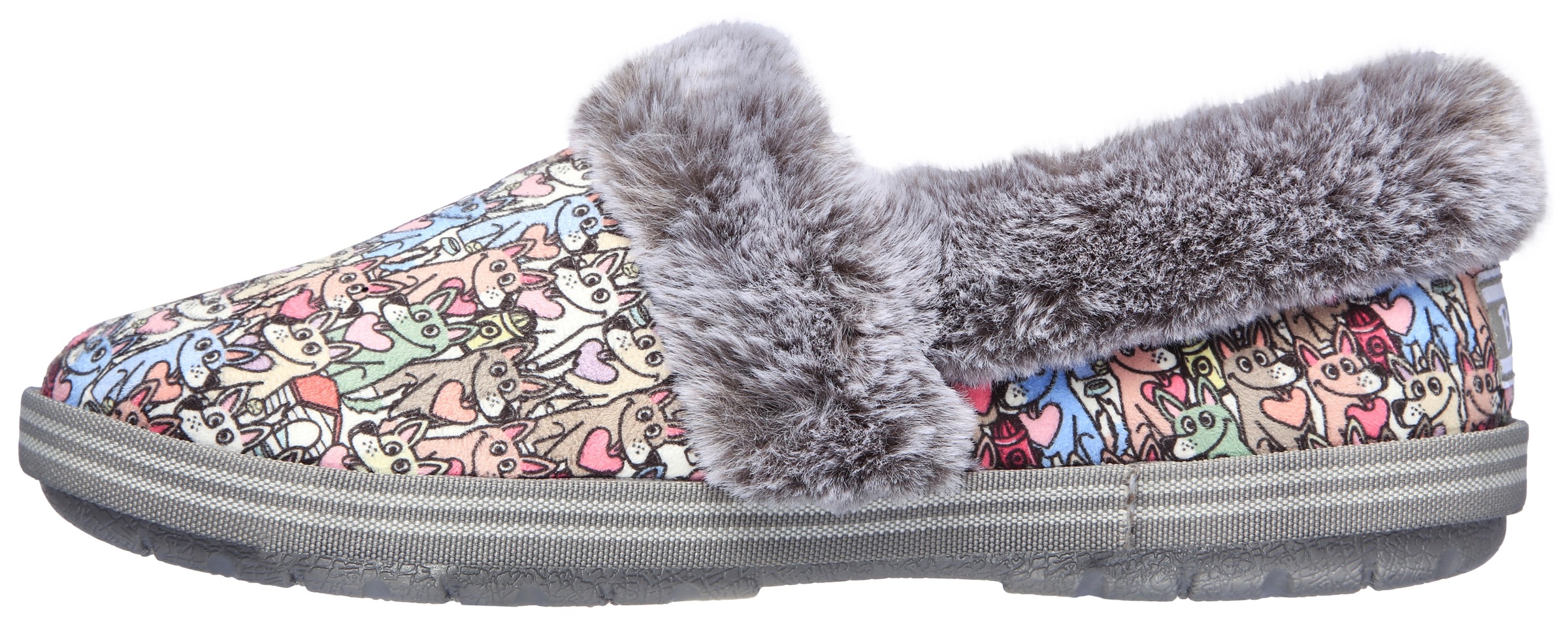 Skechers Pantoffel »TOO COZY«, mit Fellimitat-Besatz