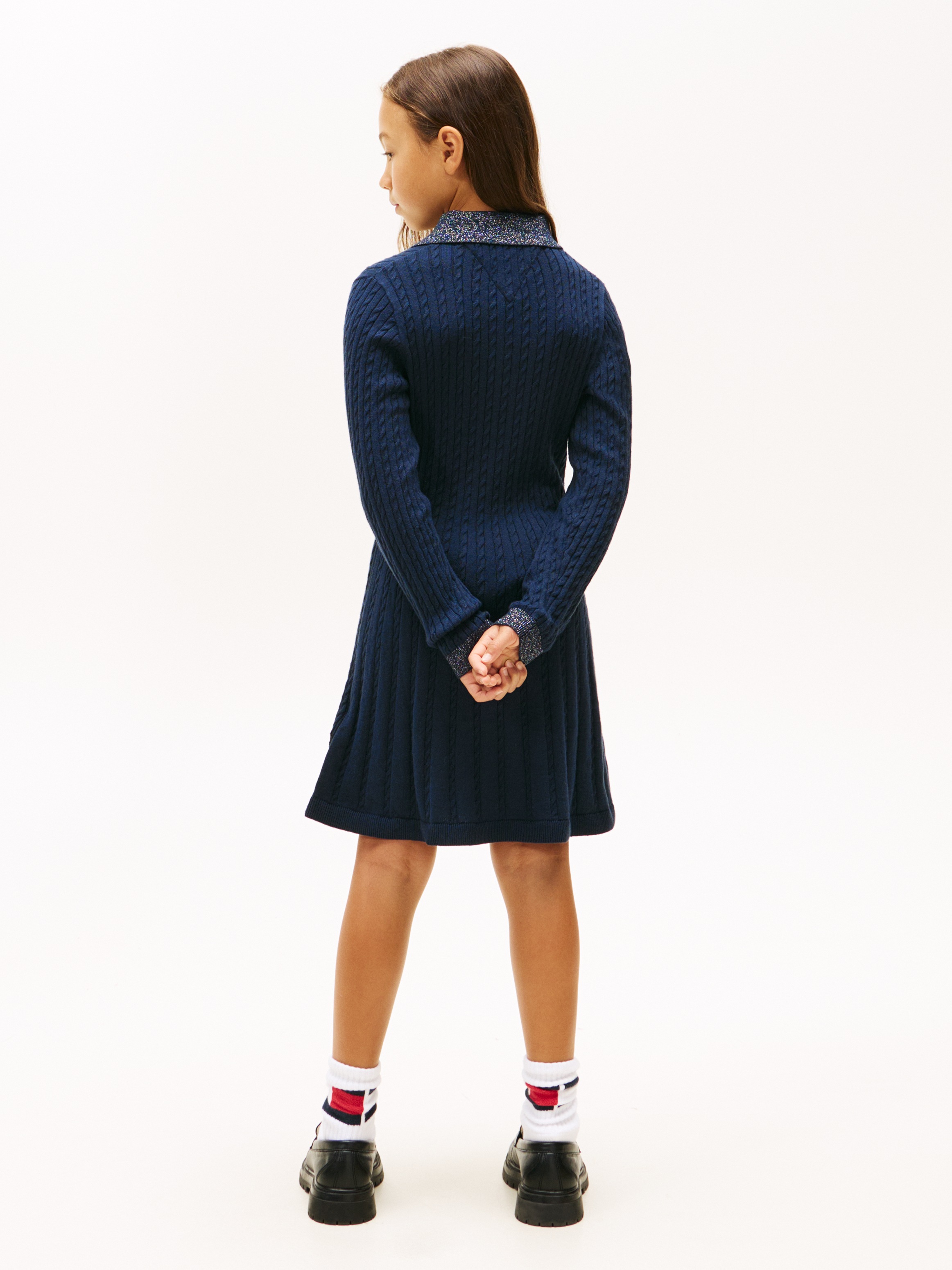 Tommy Hilfiger Strickkleid »MINI CABLE SWEATER DRESS« Ohne Tasche Regular fit, für Kinder bis 16 Jahre
