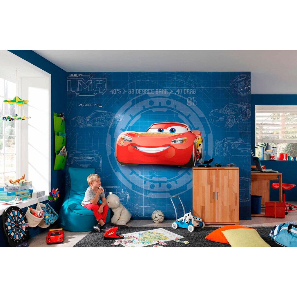 Komar Fototapete »Cars3 Blueprint«