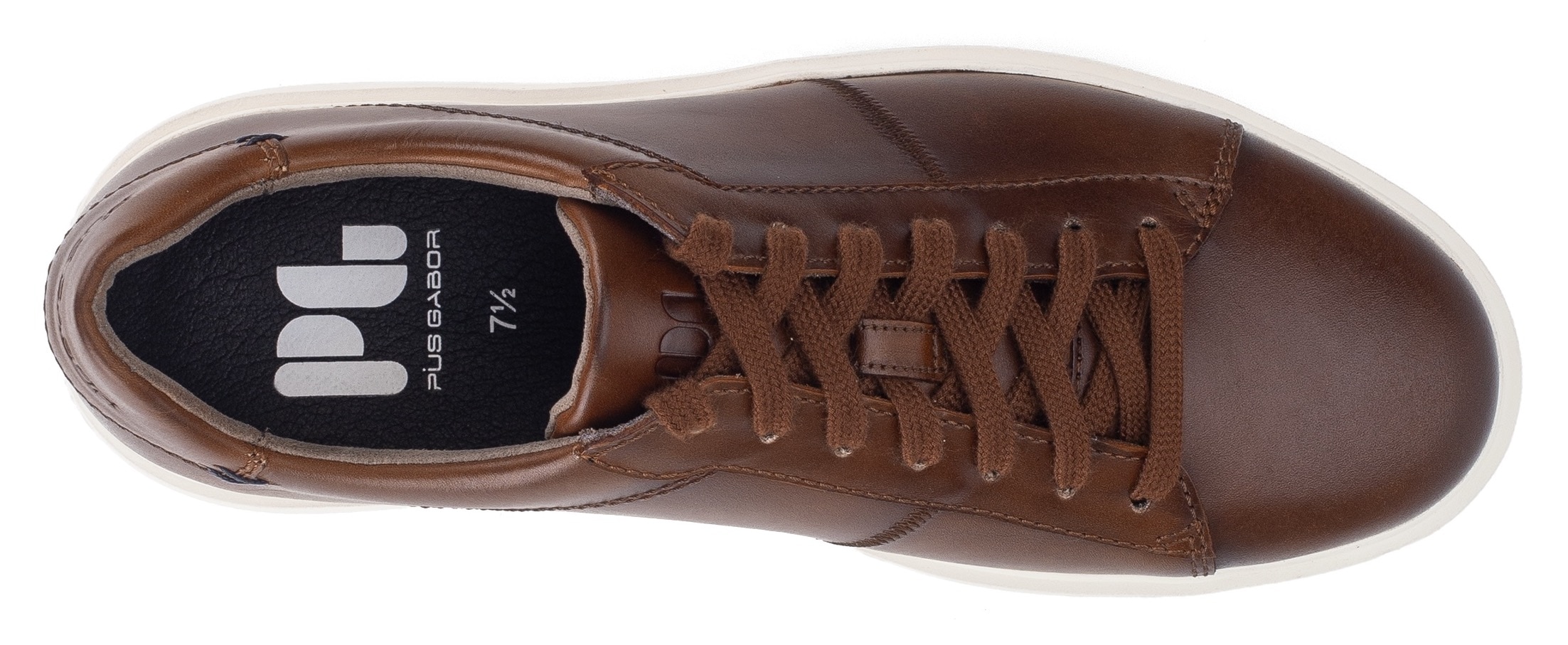 Pius Gabor Sneaker  , Freizeitschuh, Halbschuh, Schnürschuh, Ziernähte, G-Weite