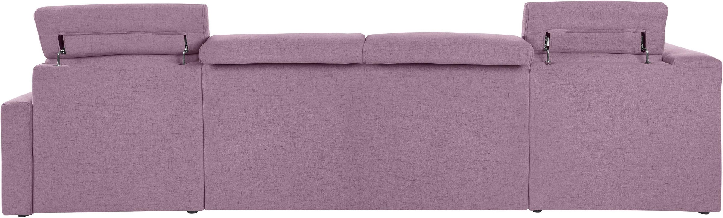 DOMO collection Wohnlandschaft »Ava moderne Sitzheftung mit toller Doppelnaht, komfortabel, U-Form«, mit Federkern, wahlweise mit Kopfteilverstellungen