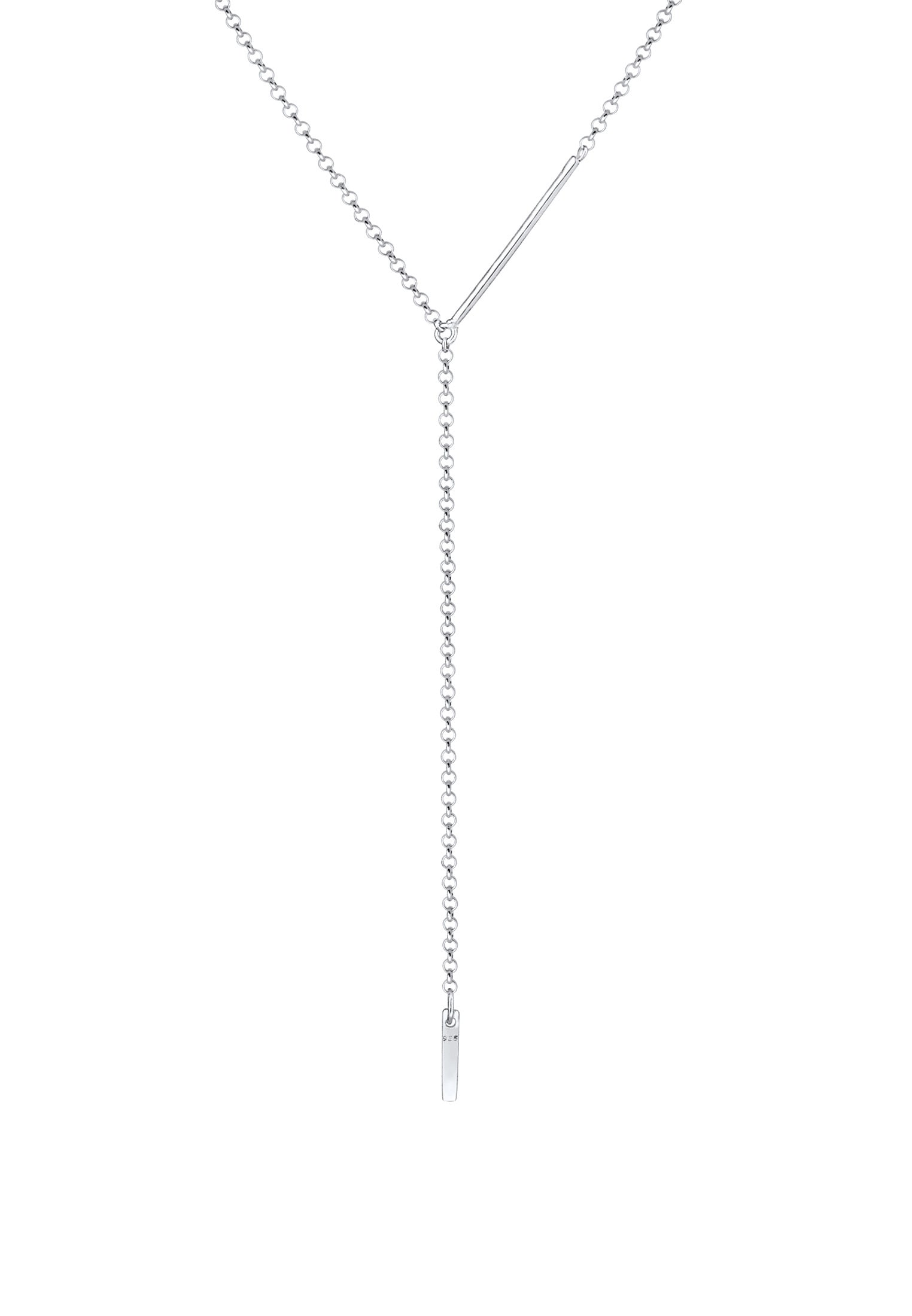 Elli Y-Kette »Halskette Erbskette Y-Kette Geo Design Rechteck 925 Silber«