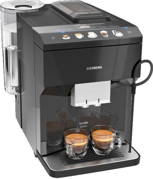 SIEMENS Kaffeevollautomat flexible Wasserfilter mit 3 Garantie Tassen gleichzeitig, BRITA inkl. Jahren »EQ.500 TP503D09«, classic Milchlösung, 2 XXL