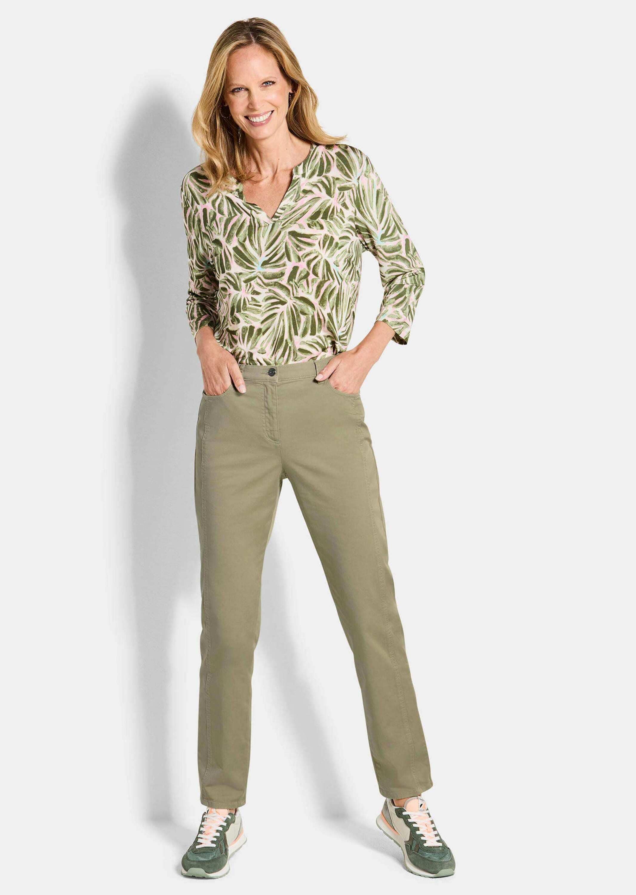 GOLDNER Stoffhose »Kurzgröße Schmale Hose LOUISA mit Schlank-Effekt«