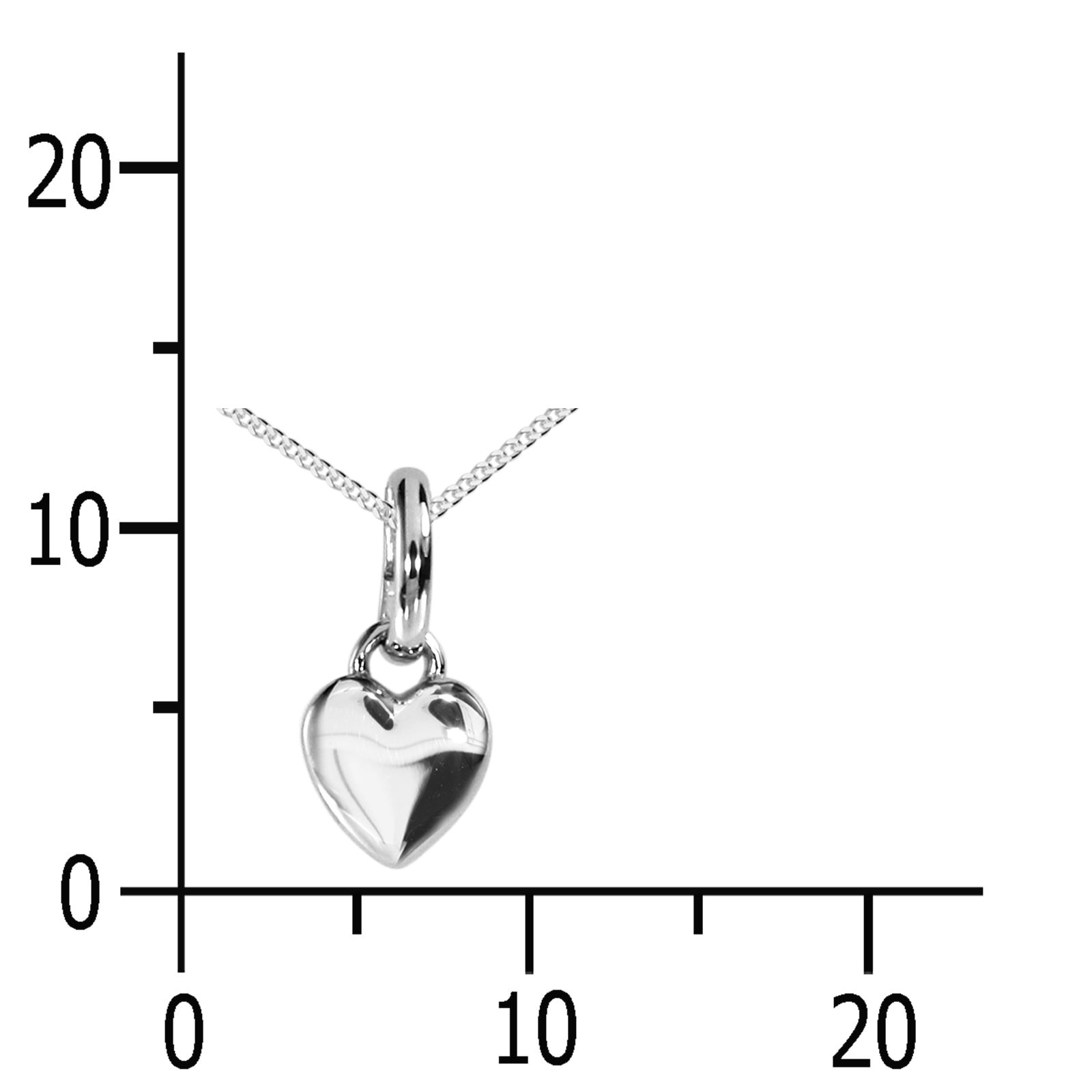 OSTSEE-SCHMUCK Kette mit Anhänger »- kleines Herz 5 mm - Silber 925/000 -,«