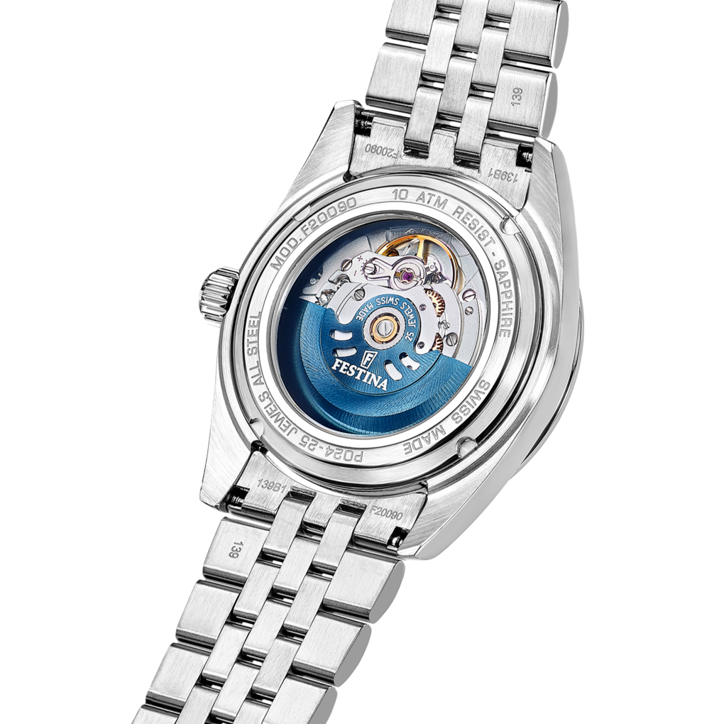 Festina Automatikuhr »Automatic« Armbanduhr, Herrenuhr, Swiss Made, Mechanische Uhr, Edelstahlarmband