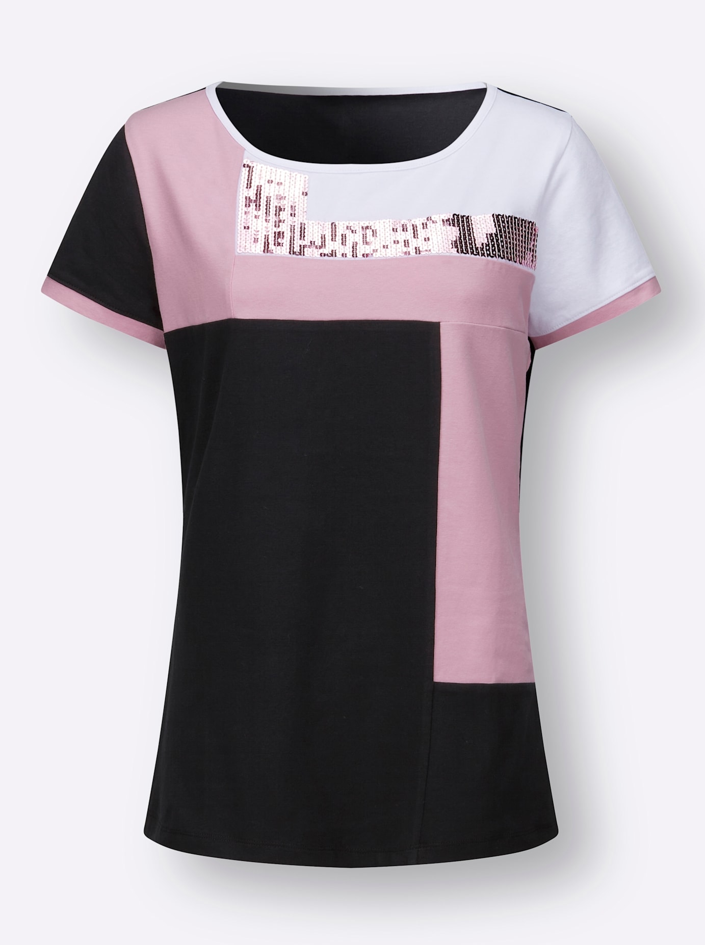 Classic Basics Paillettenshirt »Rundhals-Shirt«, (1 tlg.)
