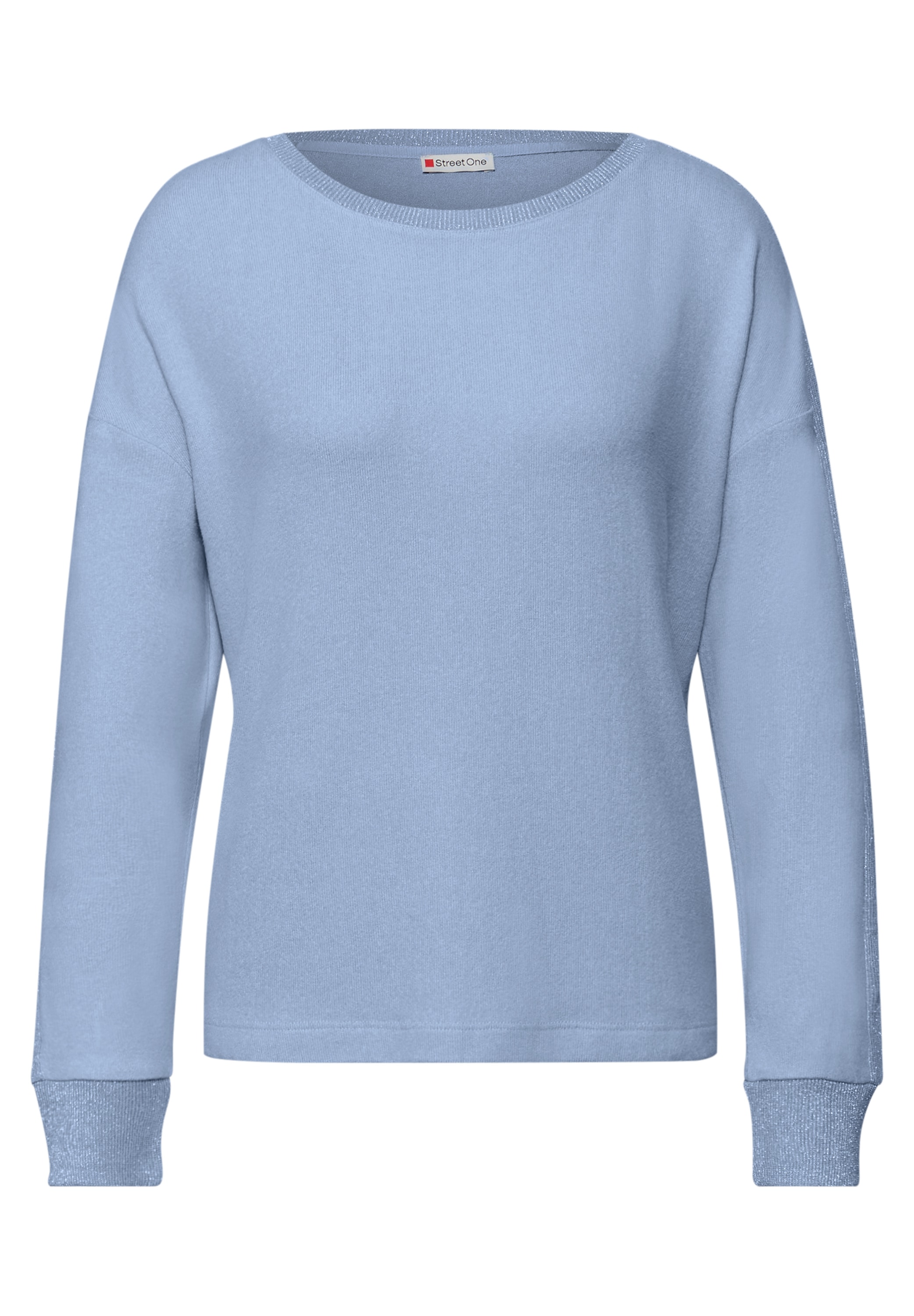 STREET ONE Langarmshirt mit Glitzerdetails