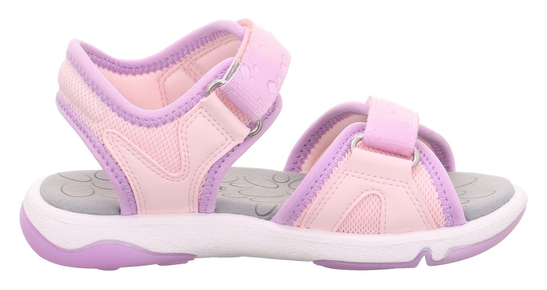 Superfit Sandale »PEBBLES WMS: mittel«, Sandalette mit süßem Glitzerverschluss, Größenschablone zum Download