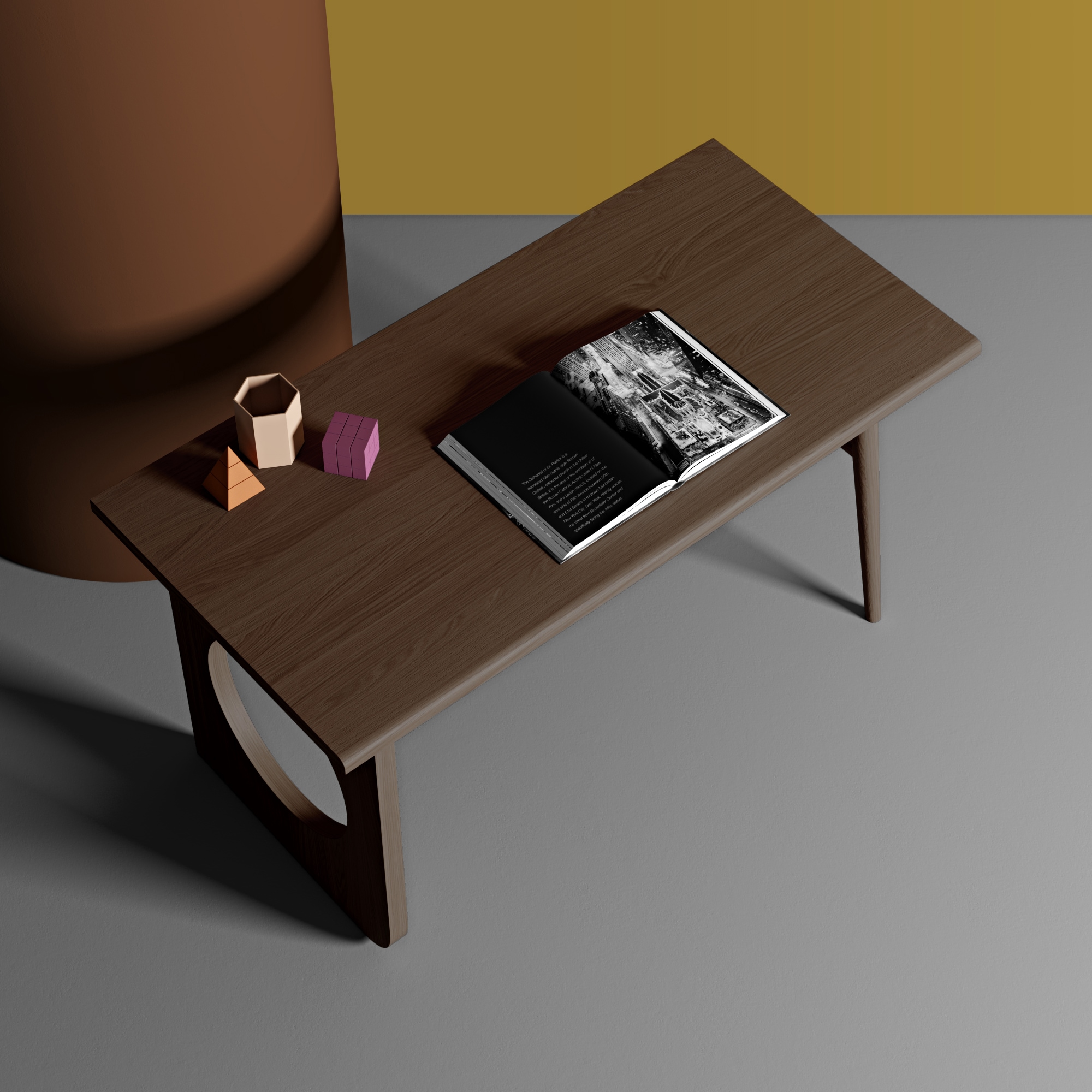 Woodman Schreibtisch »Bau«, edles Holzfurnier aus Nussbaum, Breite 140 cm