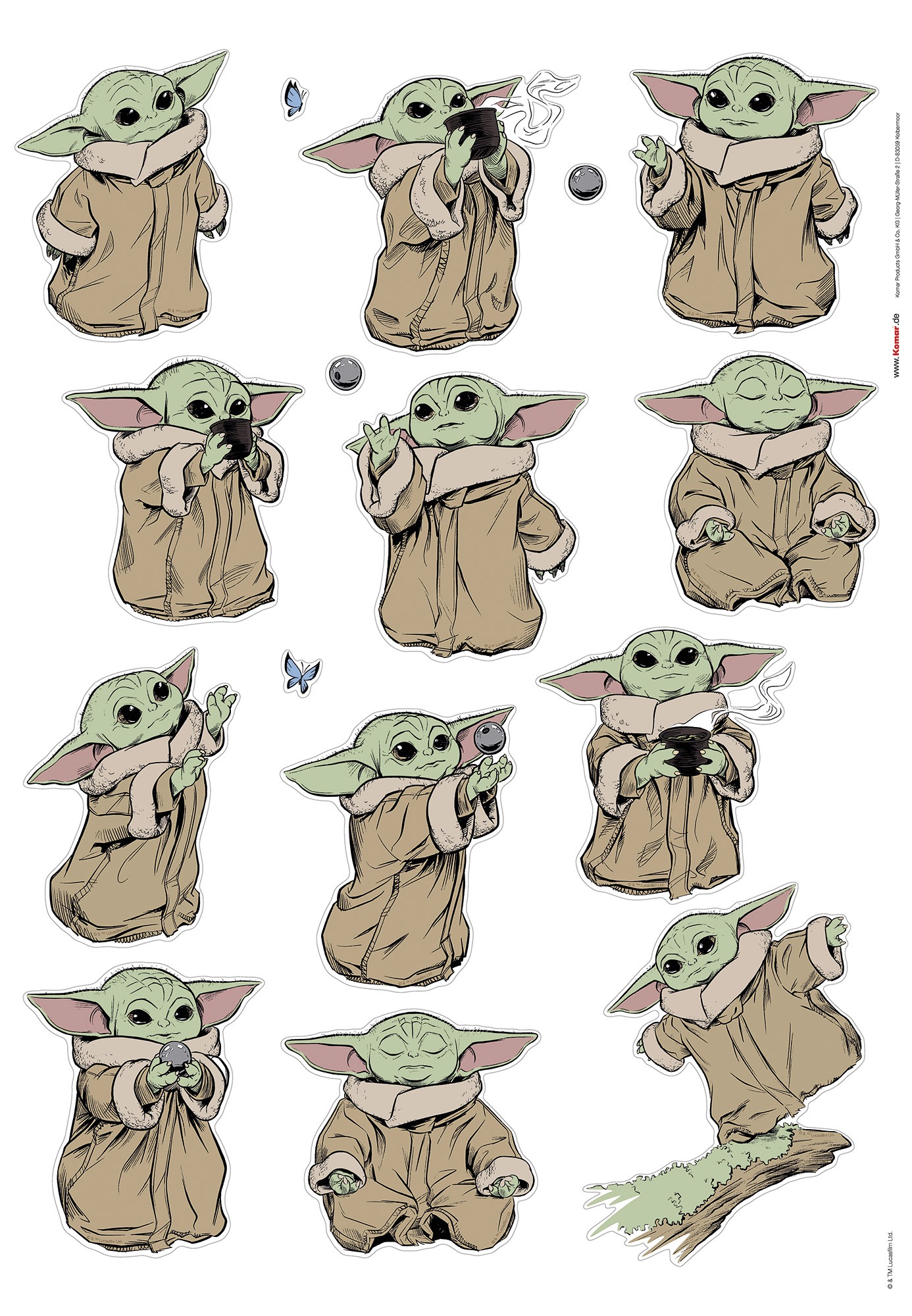 Komar Wandtattoo »Star Wars The Mandalorian Grogu The Cutest«, (1 St.), 50 x 70 cm (Breite x Höhe) - Kinderzimmer, Wandsticker