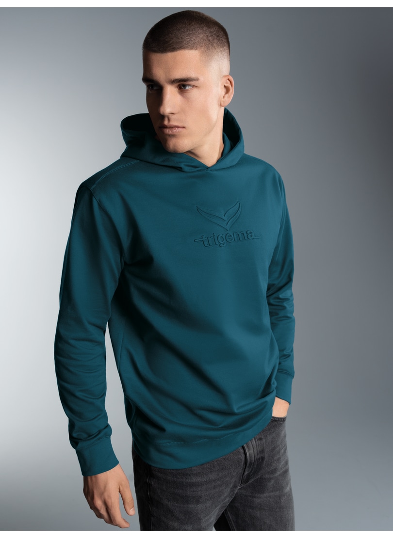 Trigema Kapuzensweatshirt »TRIGEMA Kapuzenpullover mit großem 3D-Motiv«