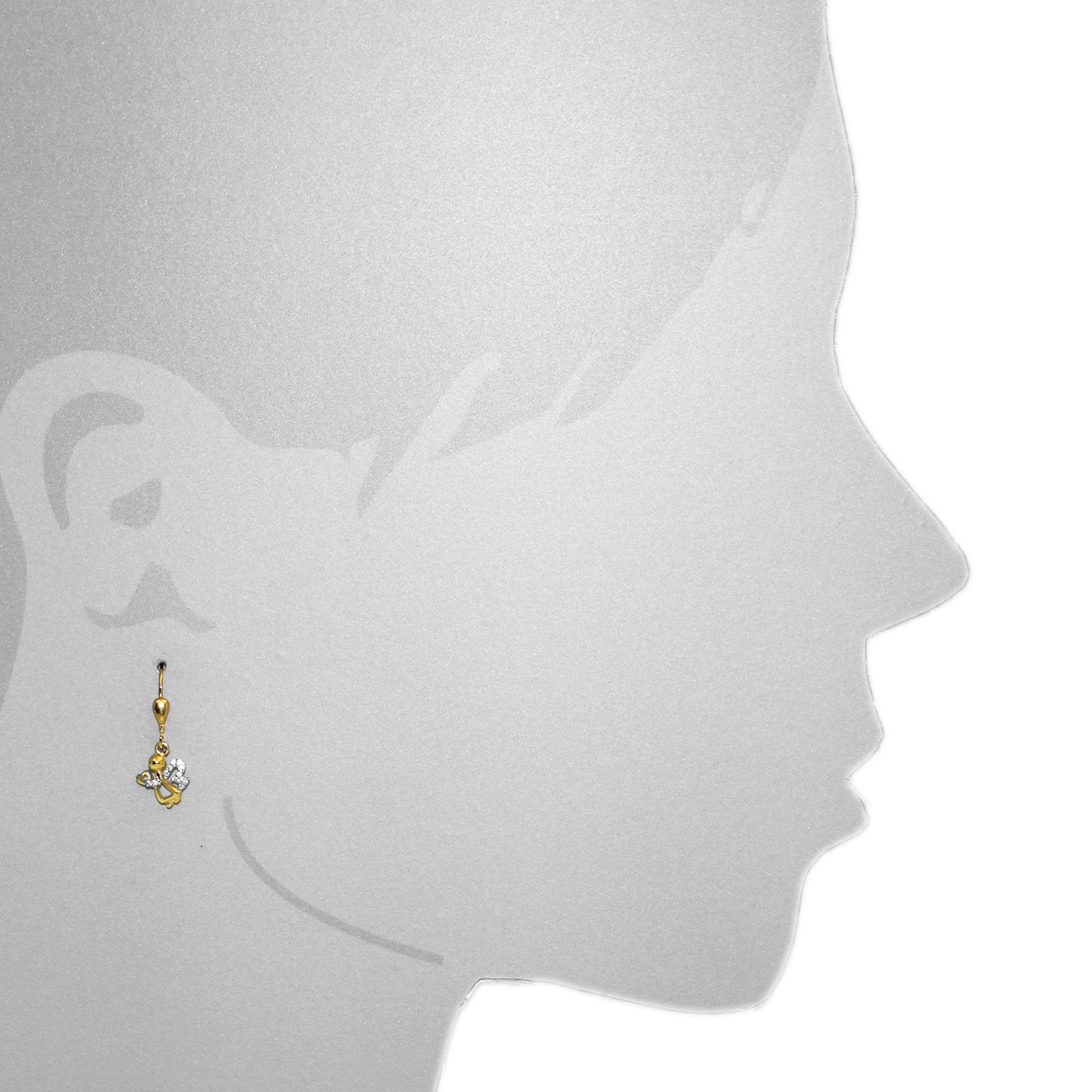 OSTSEE-SCHMUCK Paar Ohrhänger »- Engel - Gold 333/000 - Zirkonia«