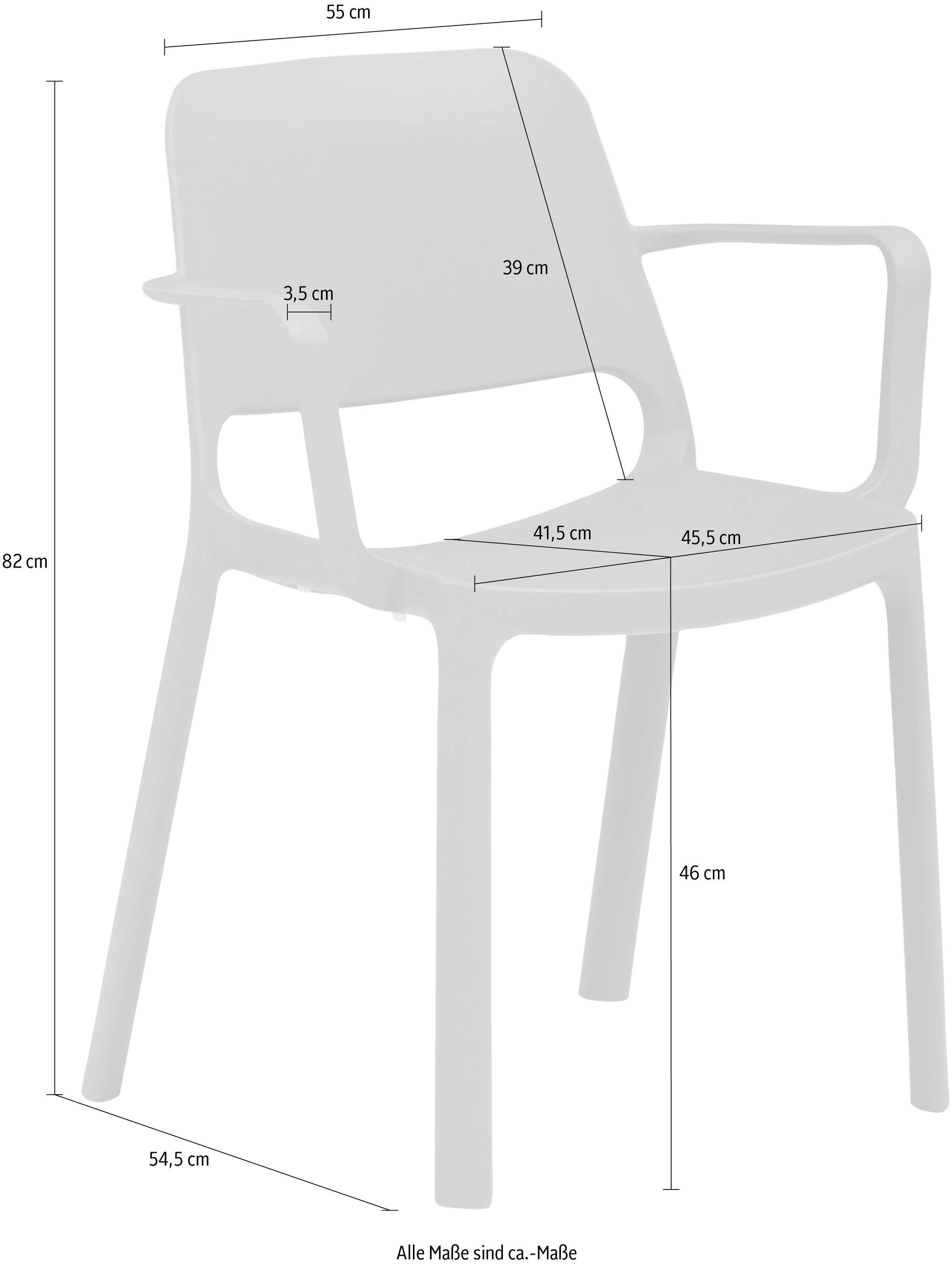 Mayer Sitzmöbel Stapelstuhl »Stapelstuhl myNUKE«, (Packung), stapelbar