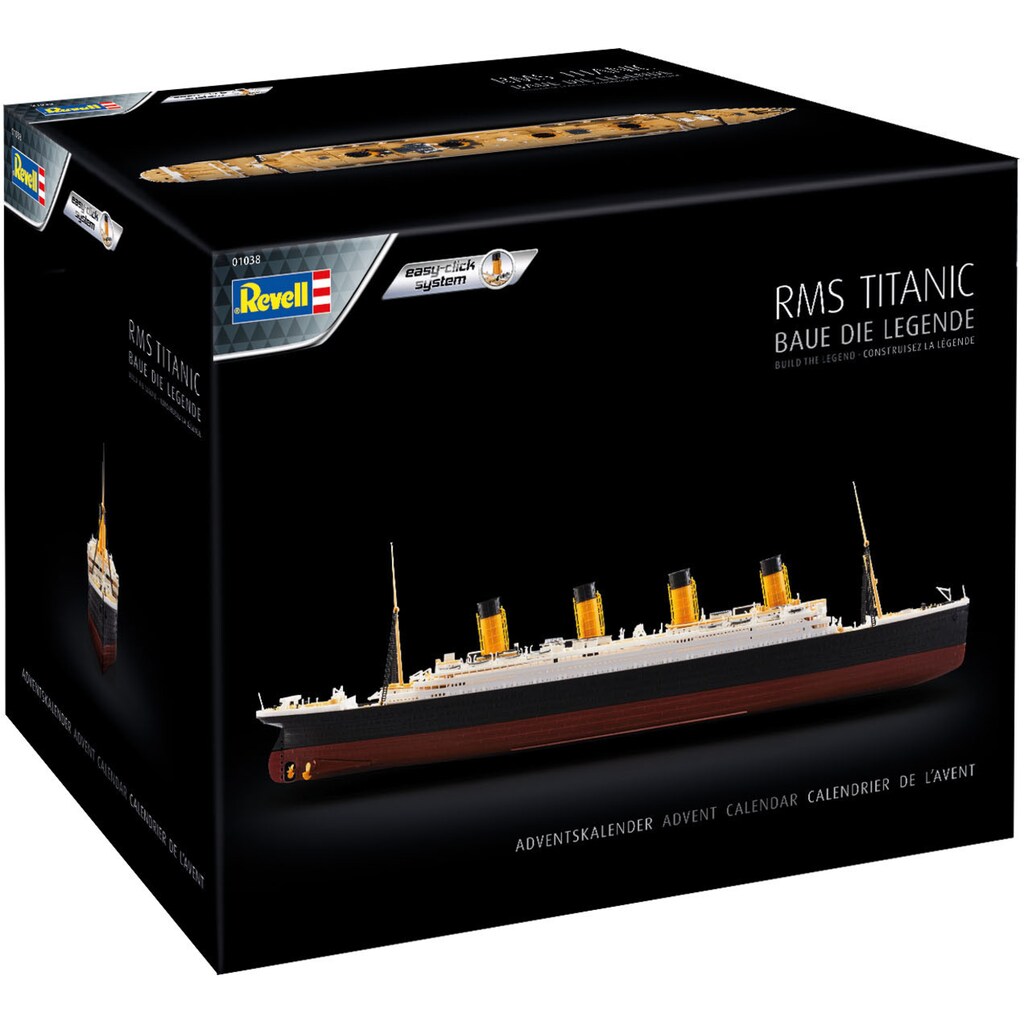 Revell® Spielzeug-Adventskalender »Revell® easy-click, RMS Titanic«, ab 10 Jahren, im Maßstab 1:600 zum Selberbauen; Made in Europe