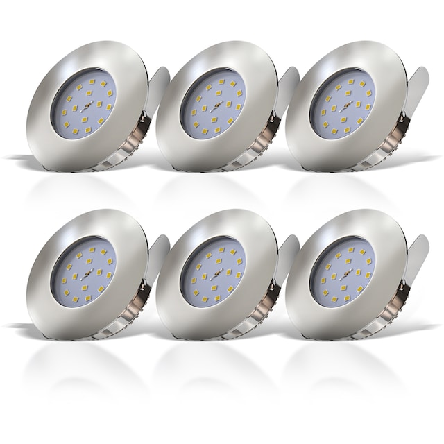 B.K.Licht LED Einbauleuchte, 6 flammig-flammig, LED Einbaustrahler, ultra  flach, 6 x 5W, Einbauspot, IP44 online kaufen | mit 3 Jahren XXL Garantie