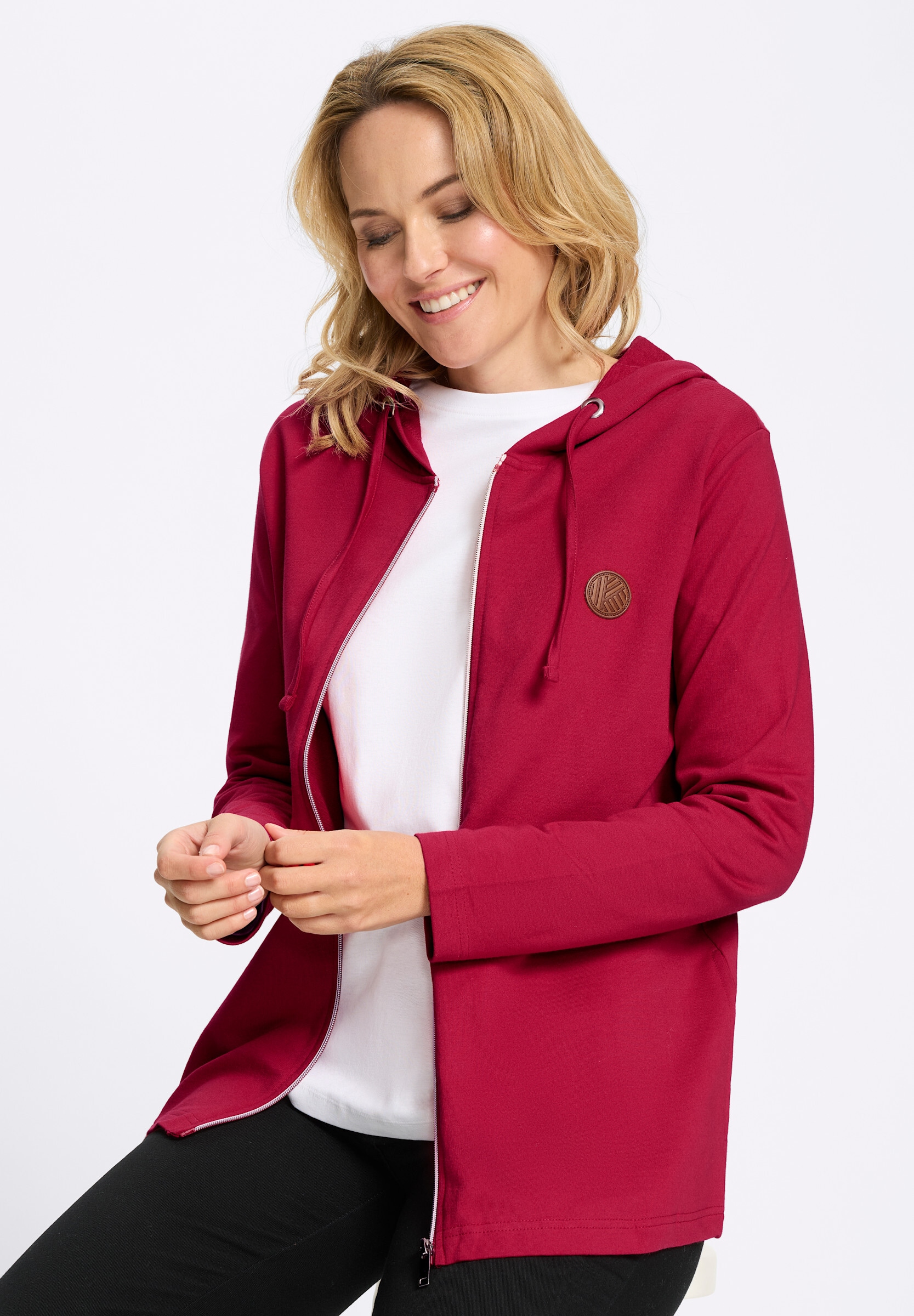 Sieh an! Shirtjacke »Sweatjacke Sweatjacke mit Kapuze«
