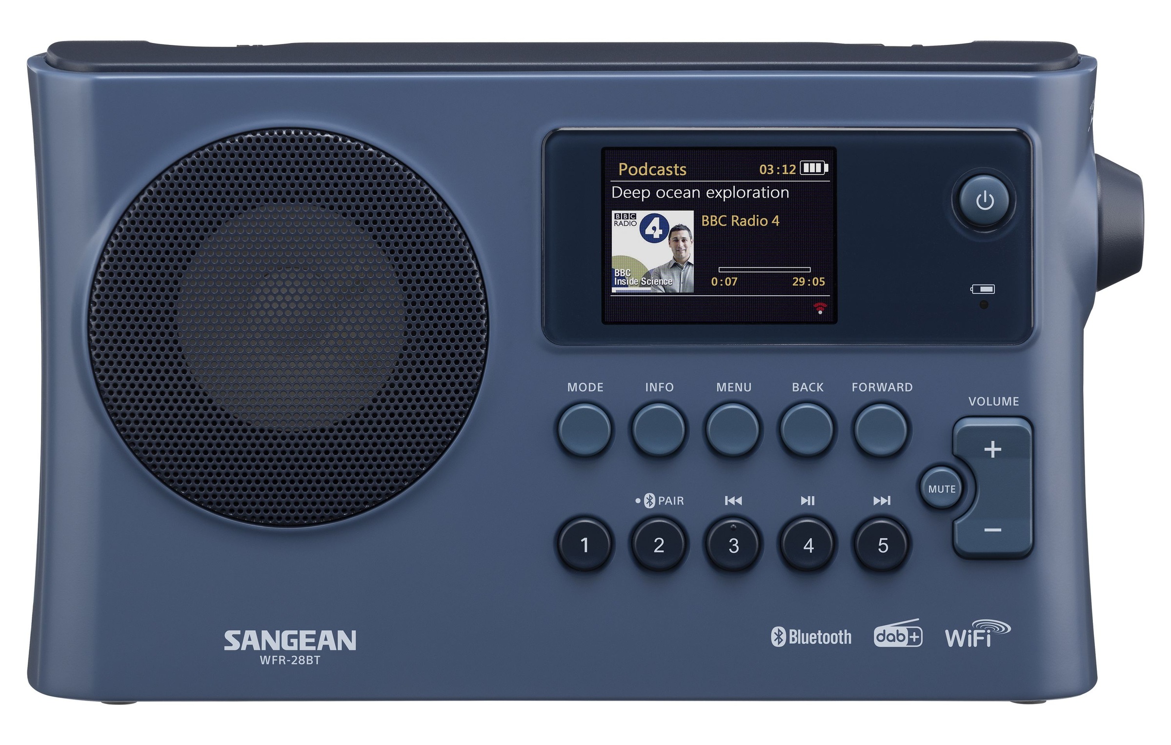Sangean Internet-Radio »WFR-28BT« (AVRCP Bluetooth Digitalradio (DAB+) | FM-Tuner mit RDS ) DAB+, Bluetooth, Steuerung über UNDOK™-App