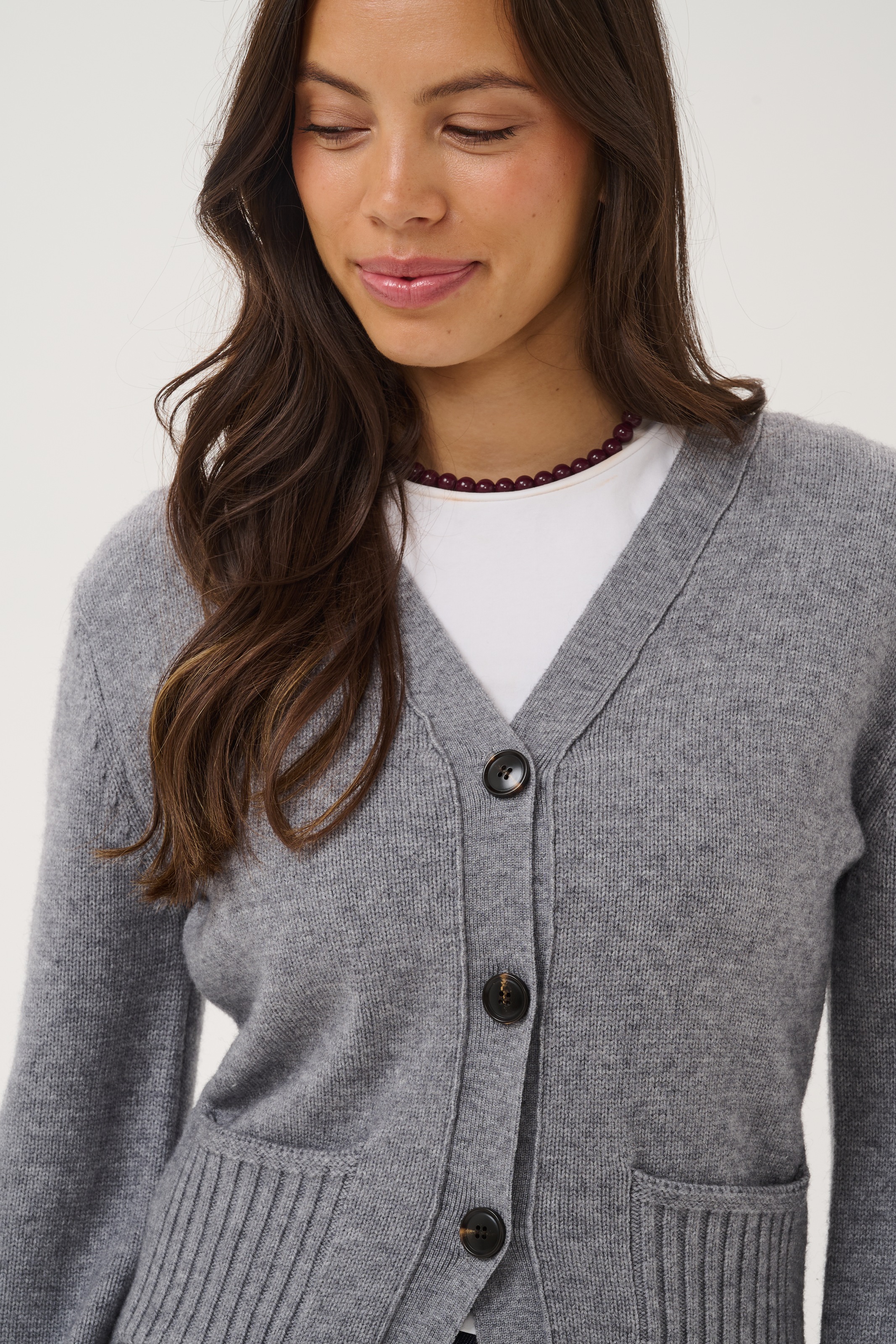 Saint Tropez Strickjacke »TheresaSZ Cardigan« Materialmix, Fitted