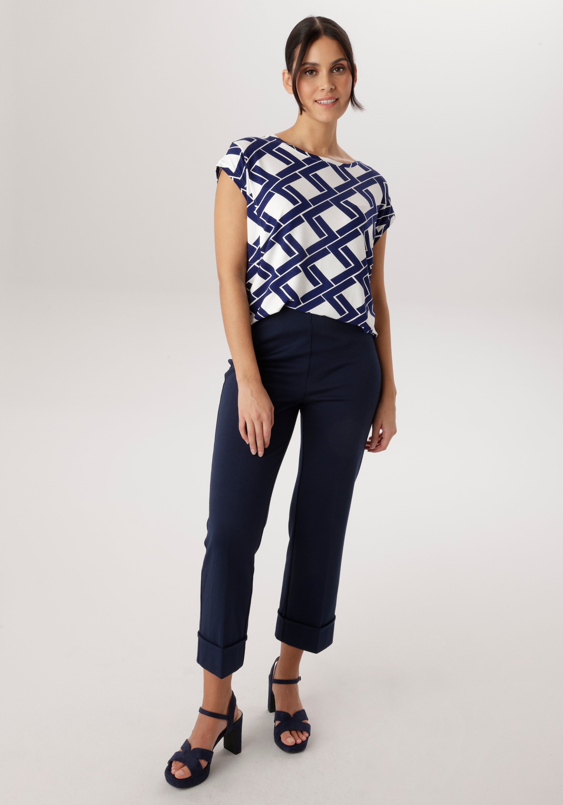 Aniston SELECTED Schlupfhose  breiten, fixierten Umschlag am Saum - NEUE KOLLEKTION