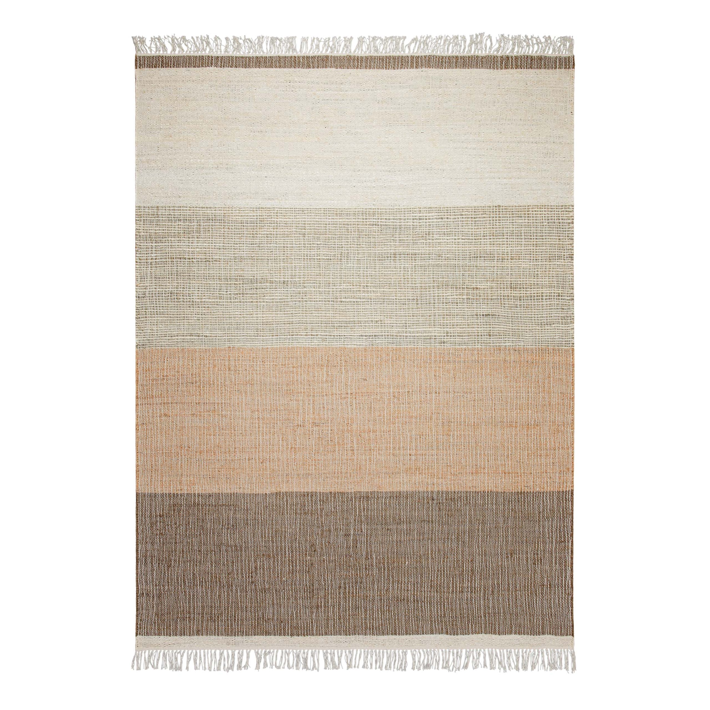 OTTO home Teppich »Dallin«, rechteckig, 4 mm Höhe, 80% Jute, handgewebt, mit Fransen, Wohnzimmer, Naturfaser